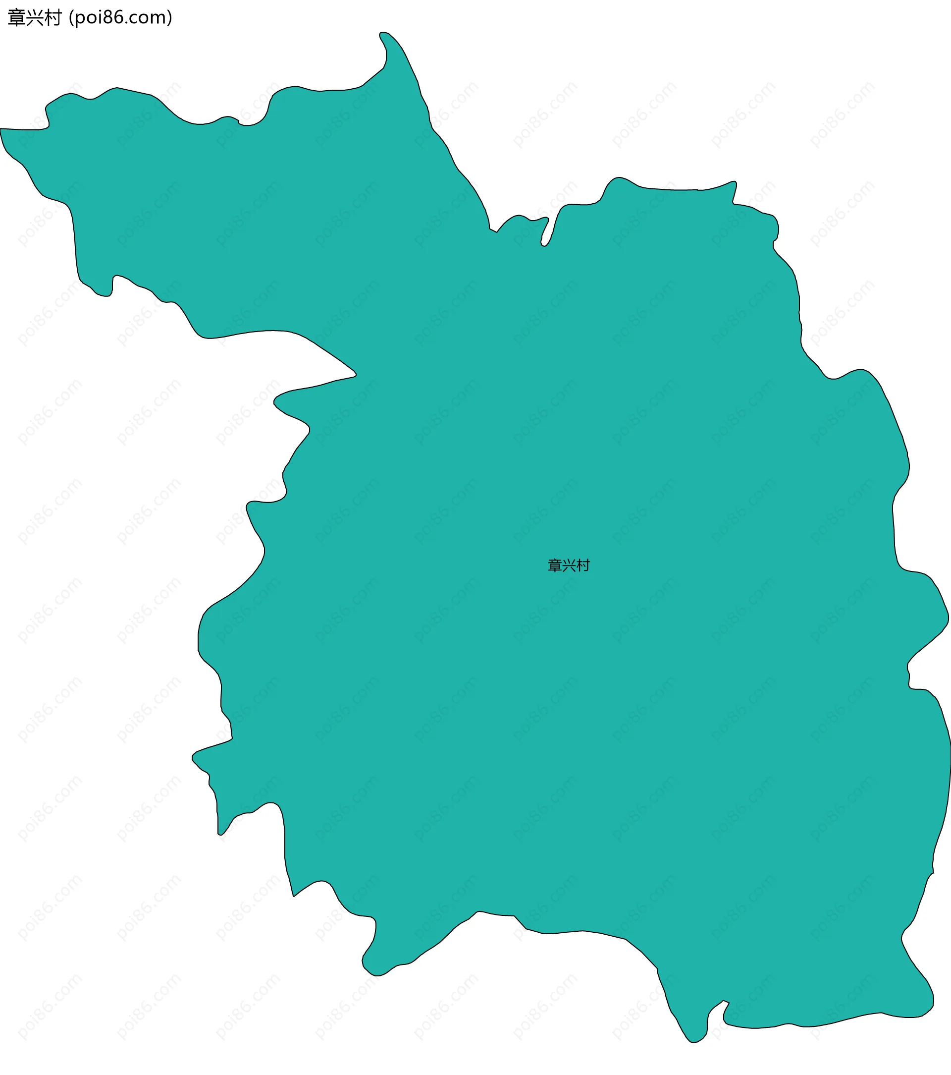 章兴村边界地图