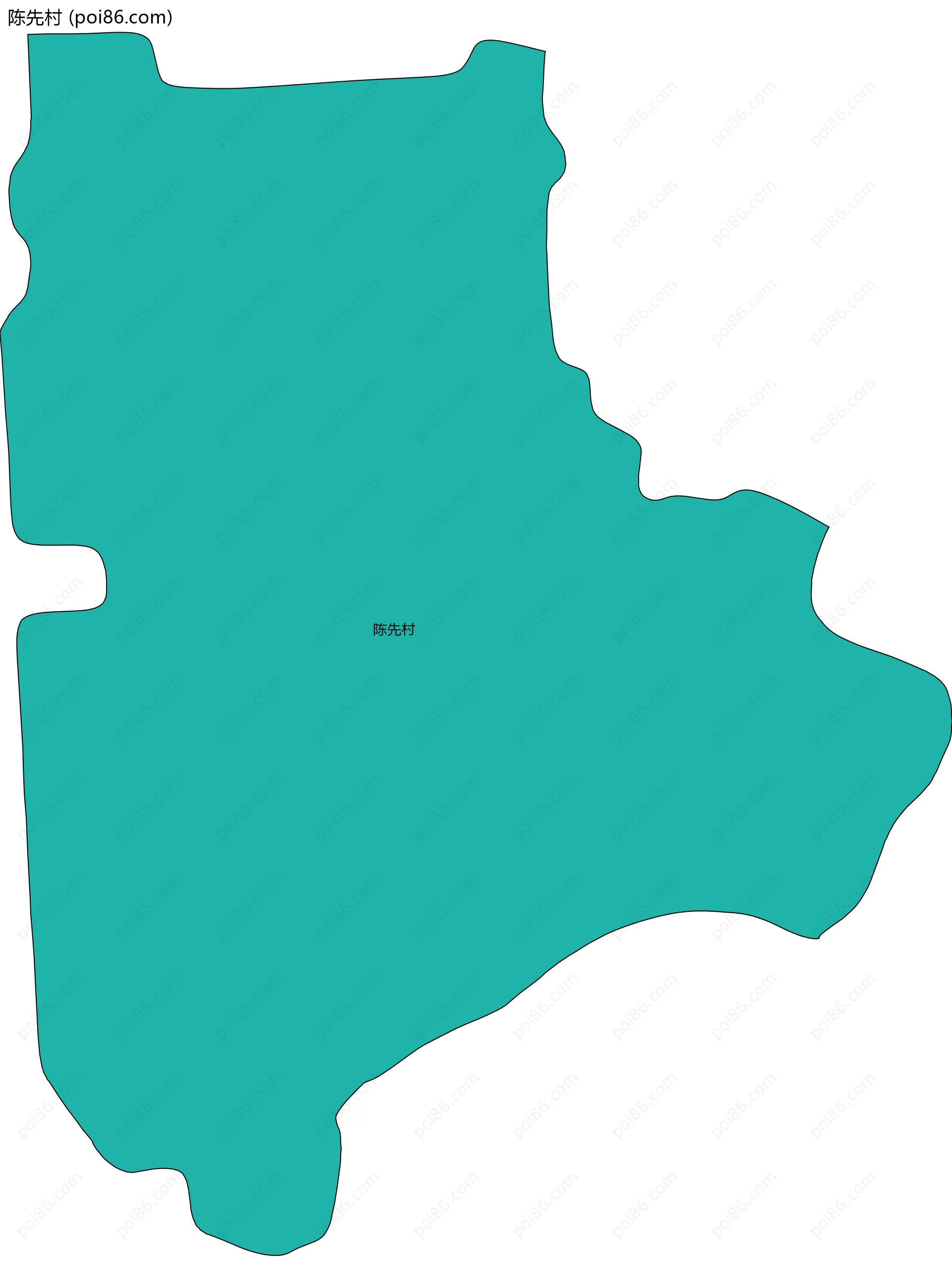 陈先村边界地图