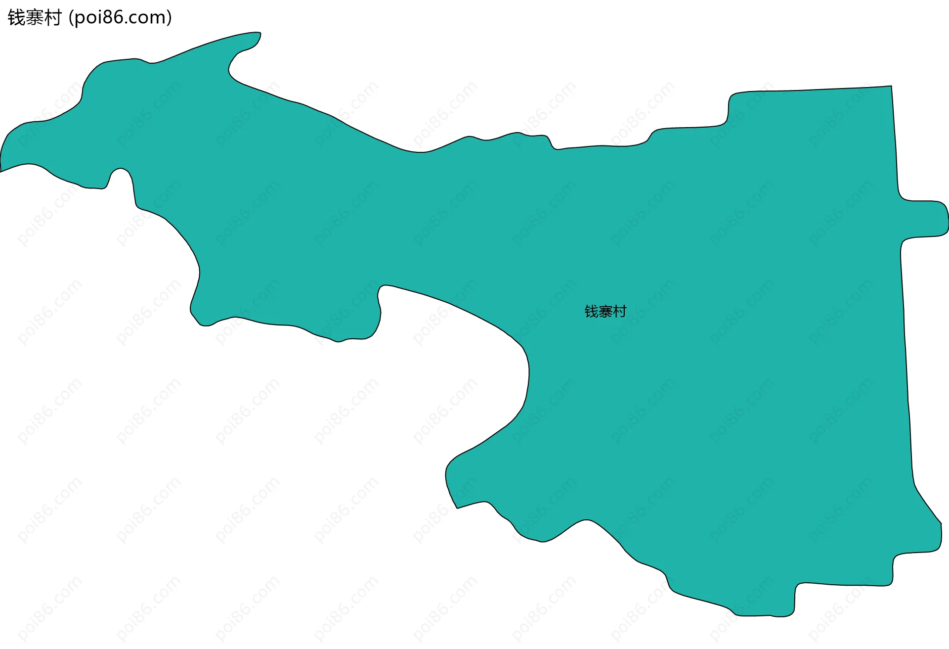 钱寨村边界地图