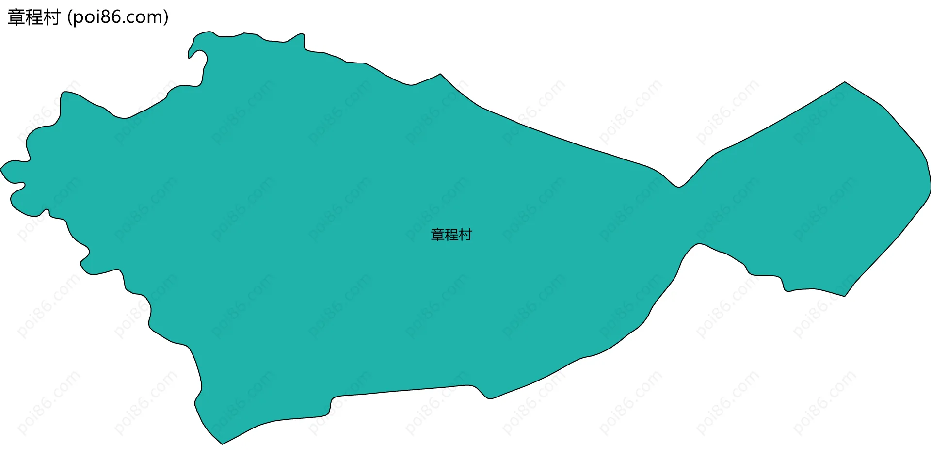 章程村边界地图