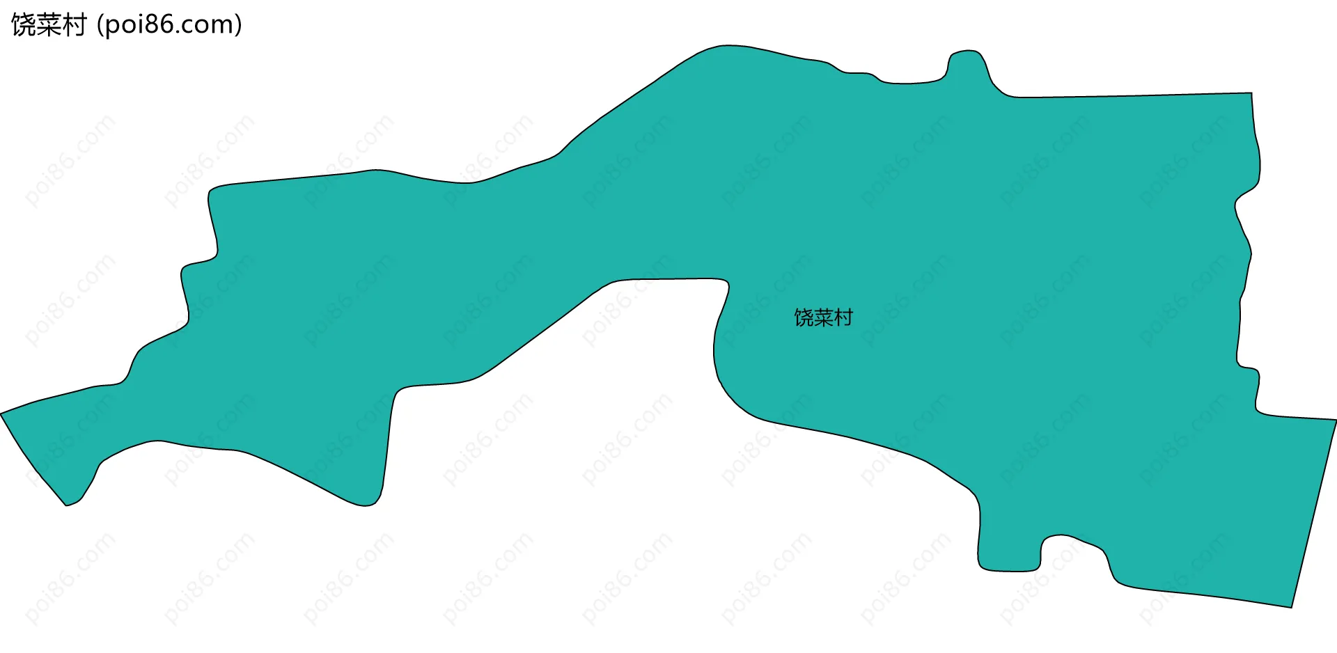 饶菜村边界地图