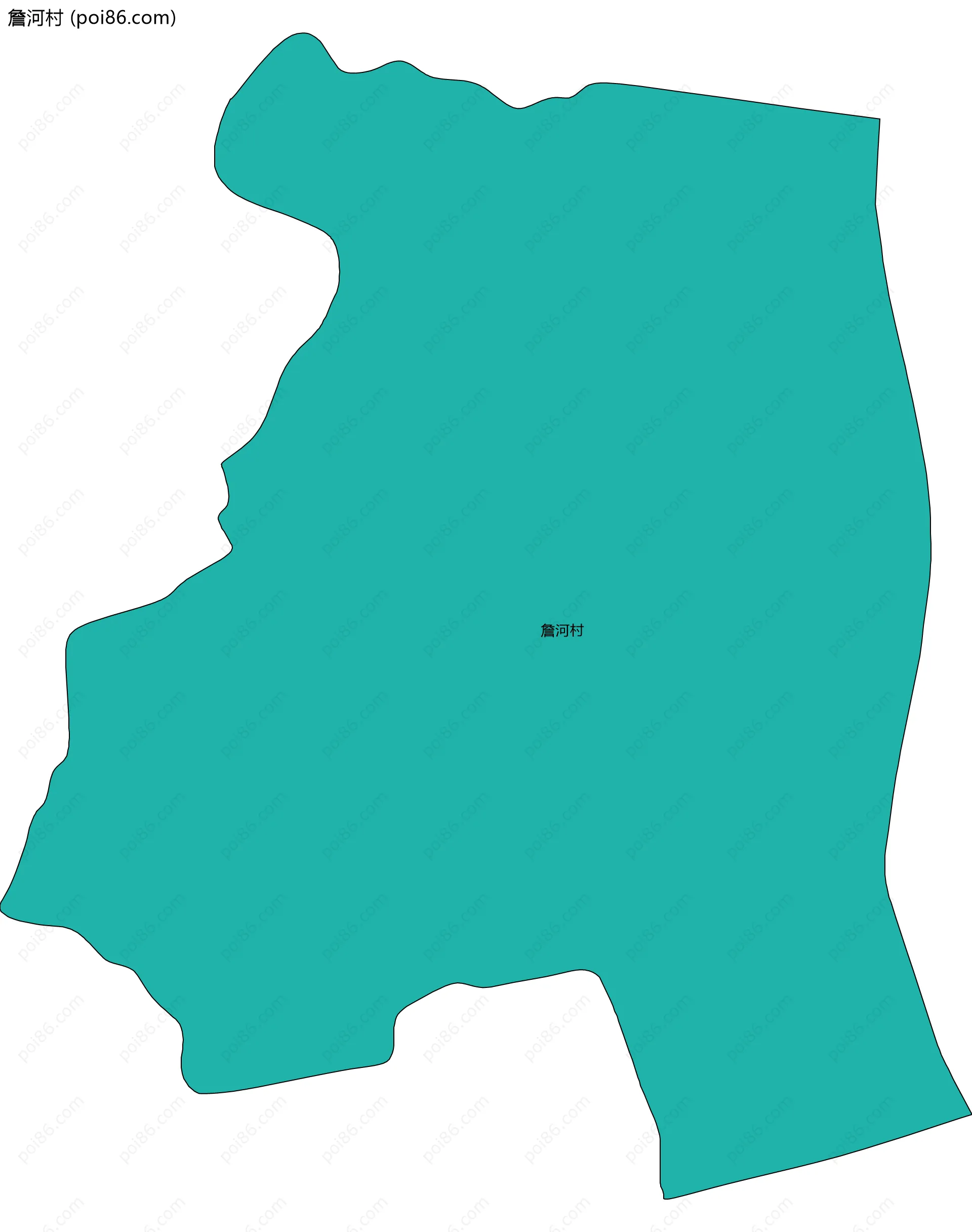 詹河村边界地图