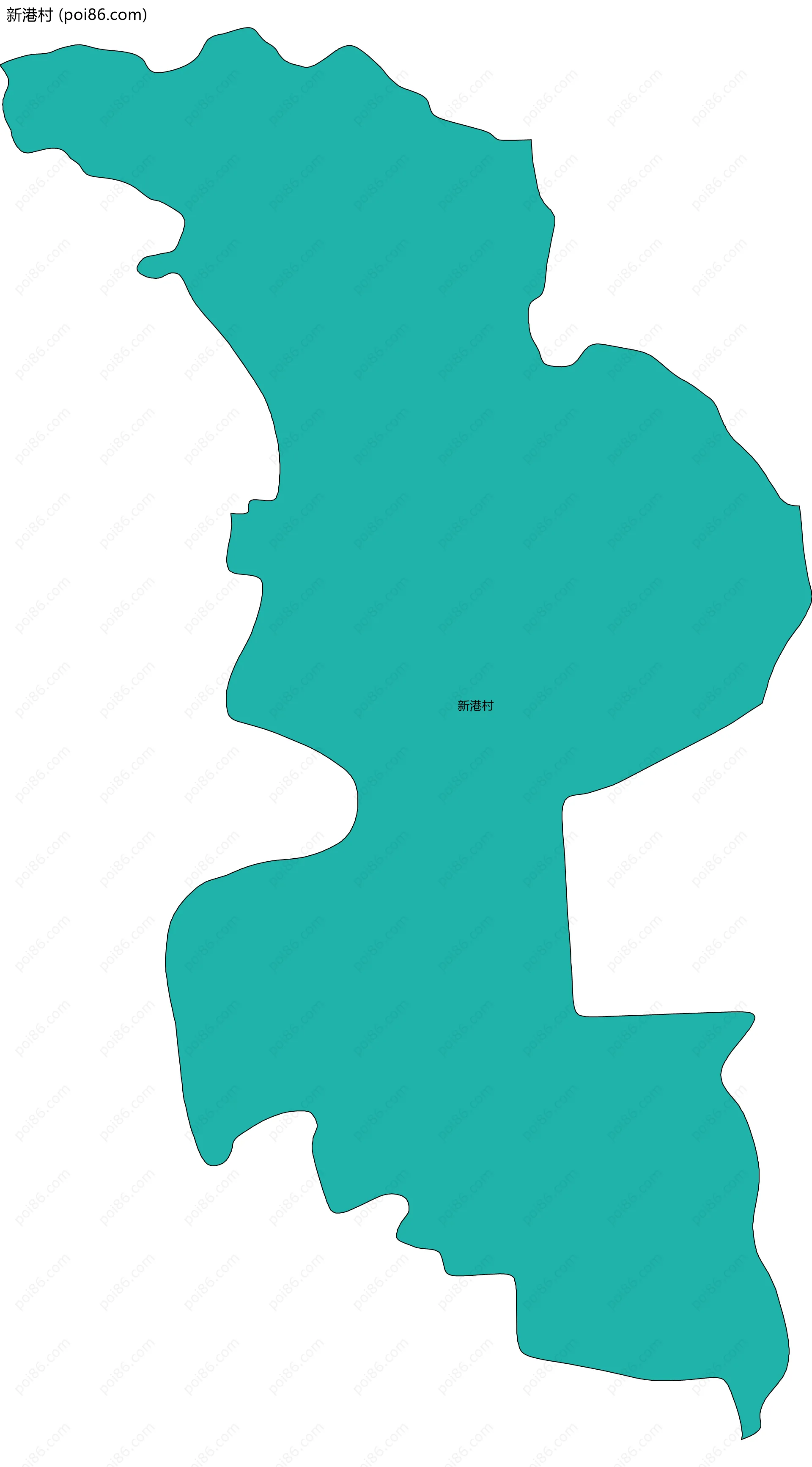 新港村边界地图