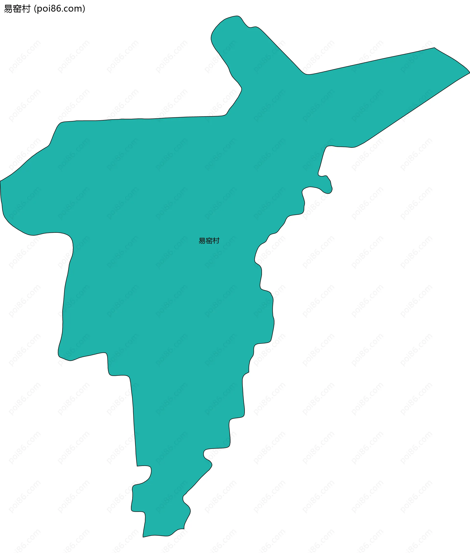 易窑村边界地图