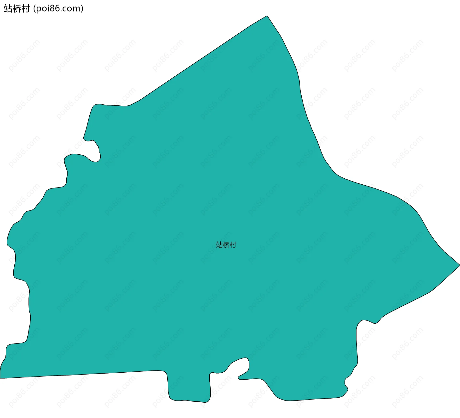 站桥村边界地图