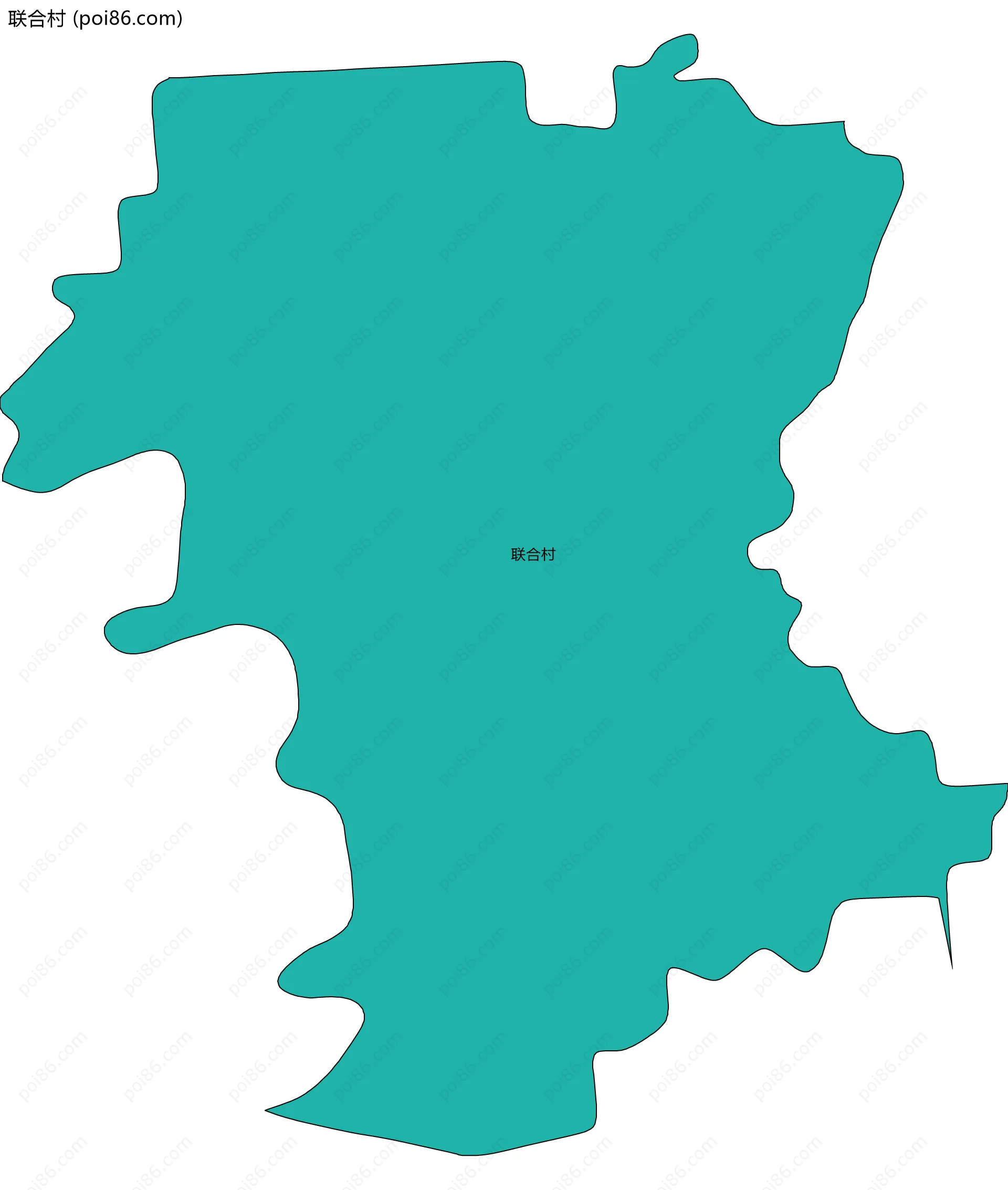 联合村边界地图