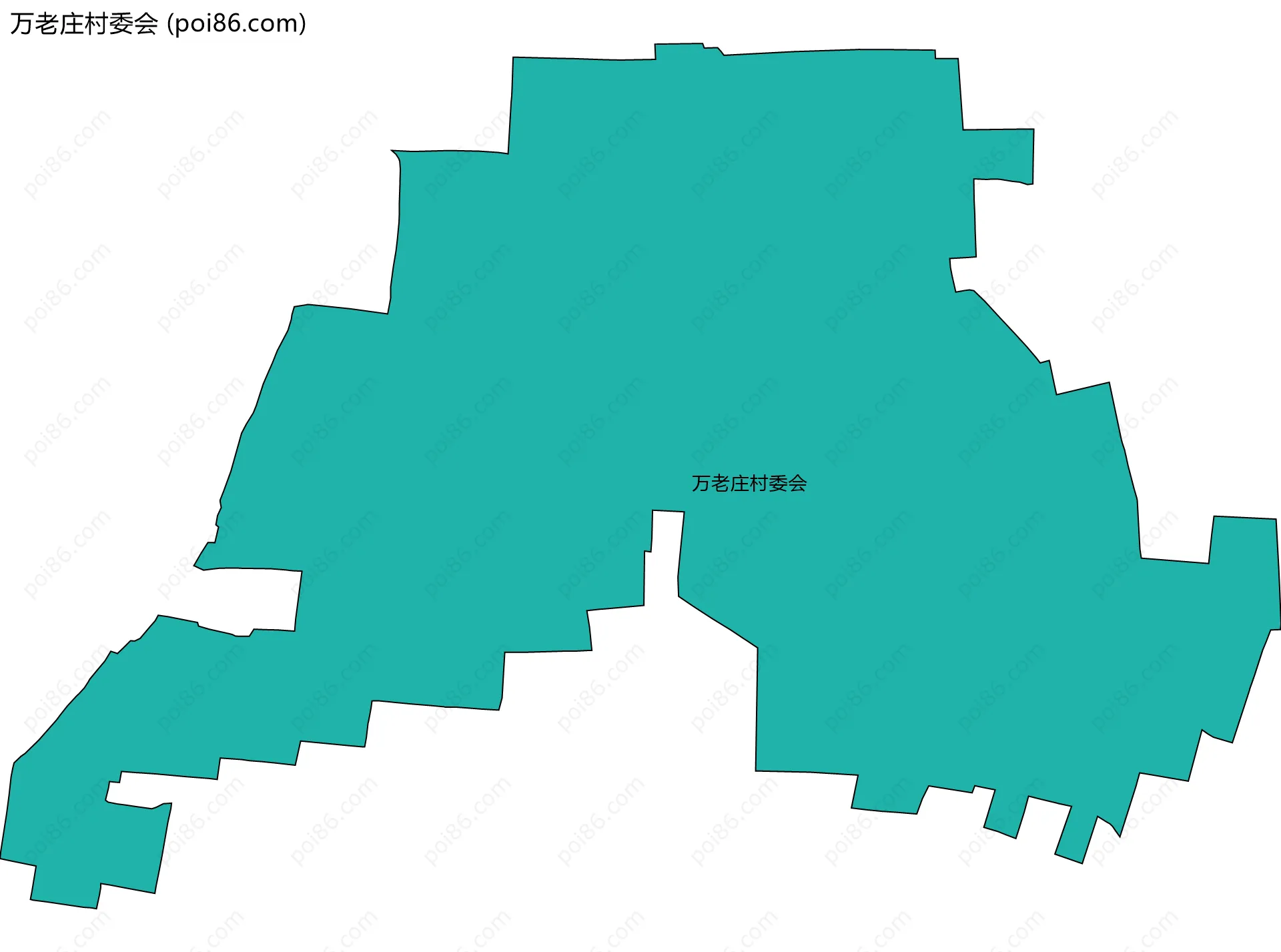 万老庄村委会边界地图