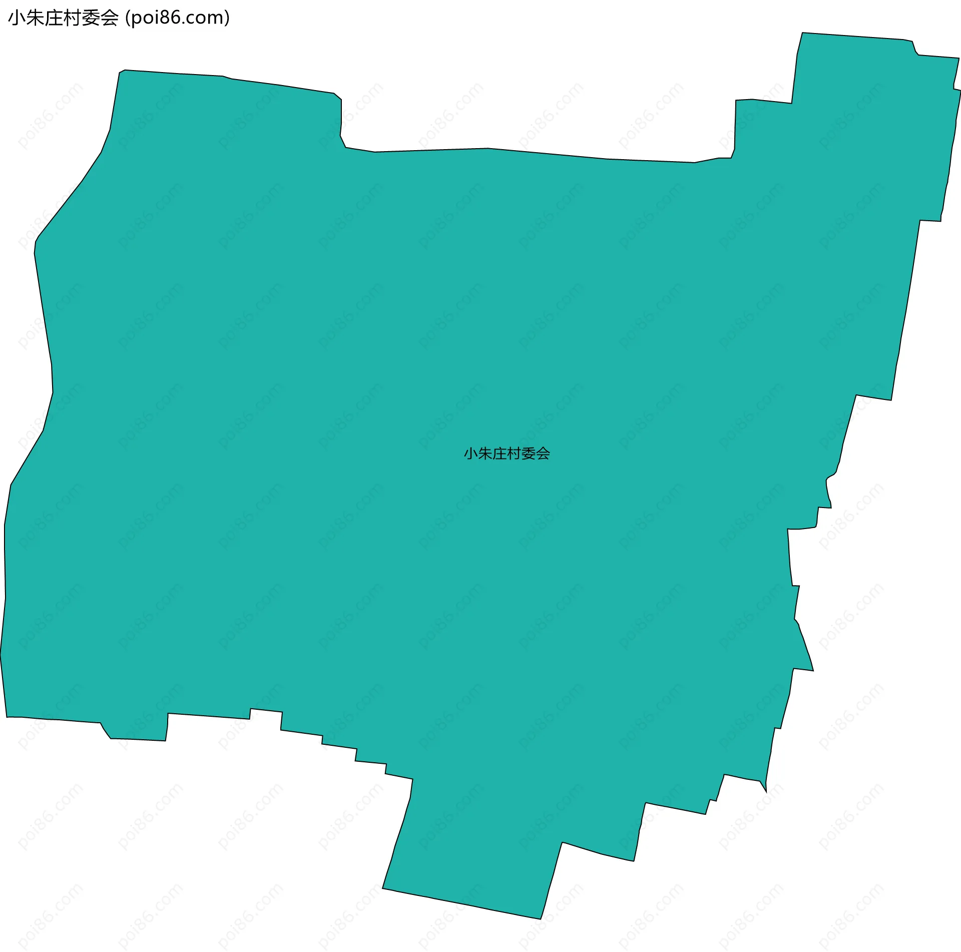 小朱庄村委会边界地图