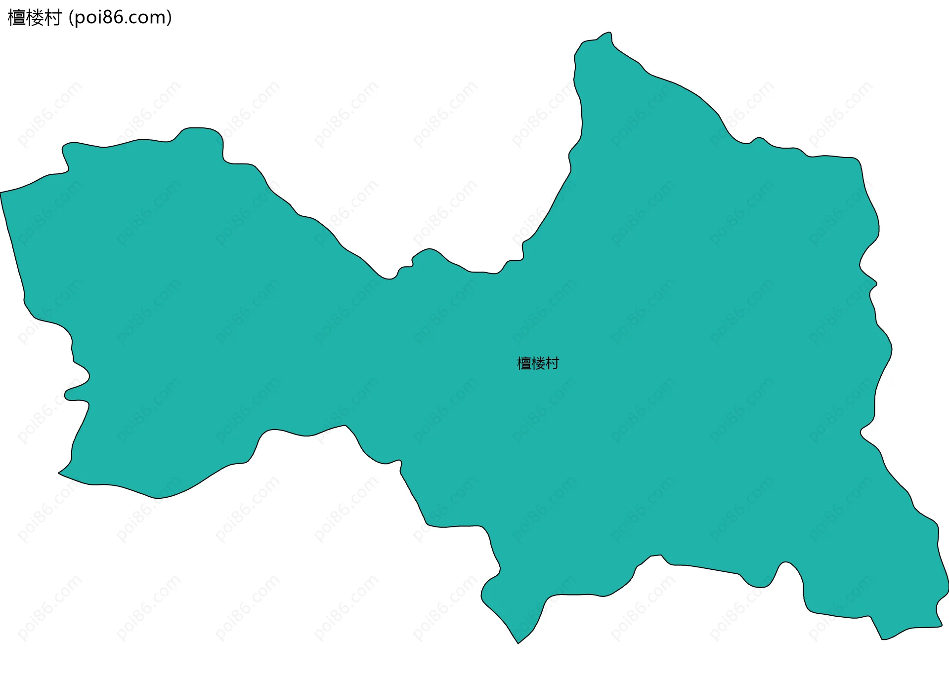 檀楼村边界地图