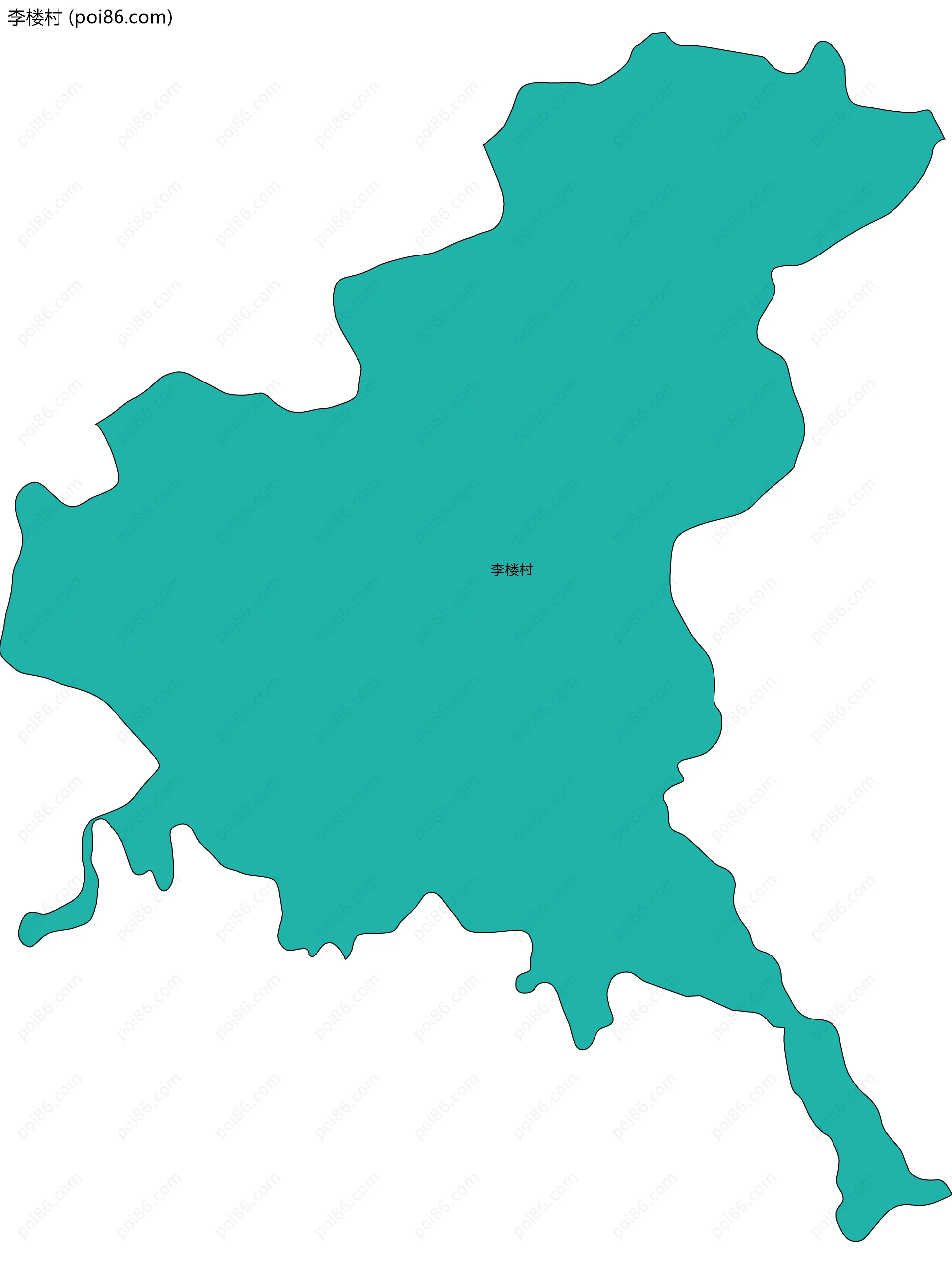 李楼村边界地图