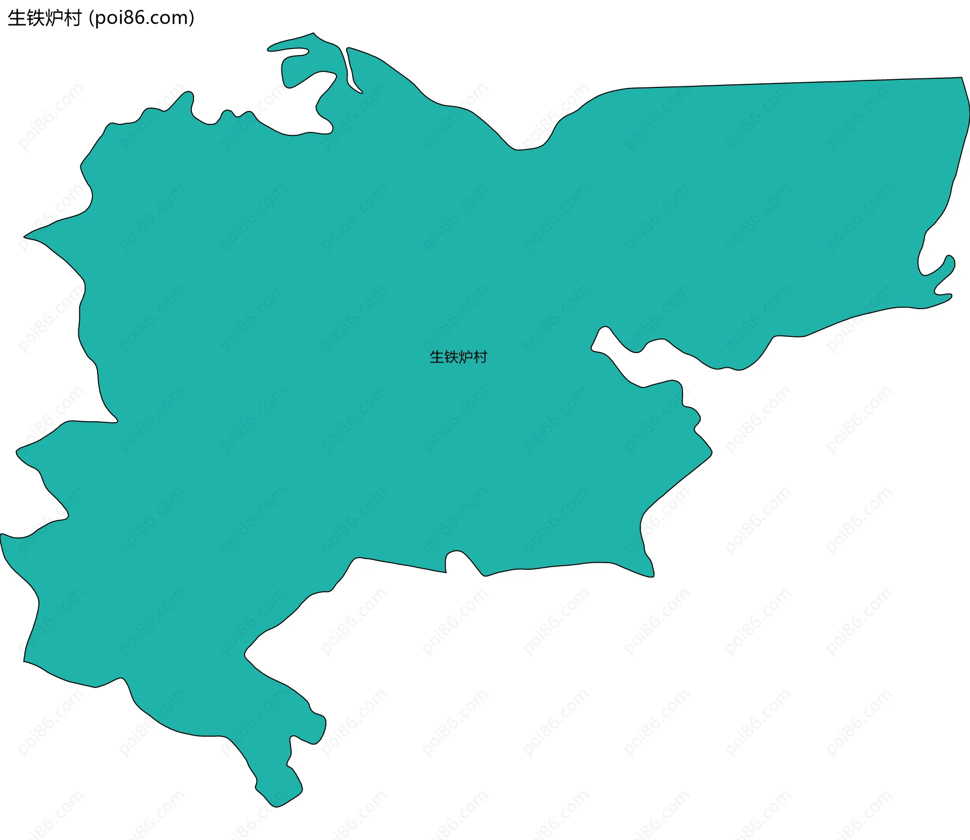 生铁炉村边界地图