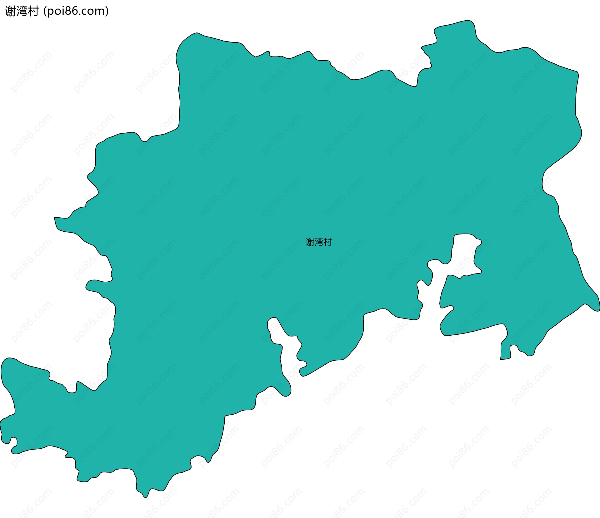 谢湾村边界地图