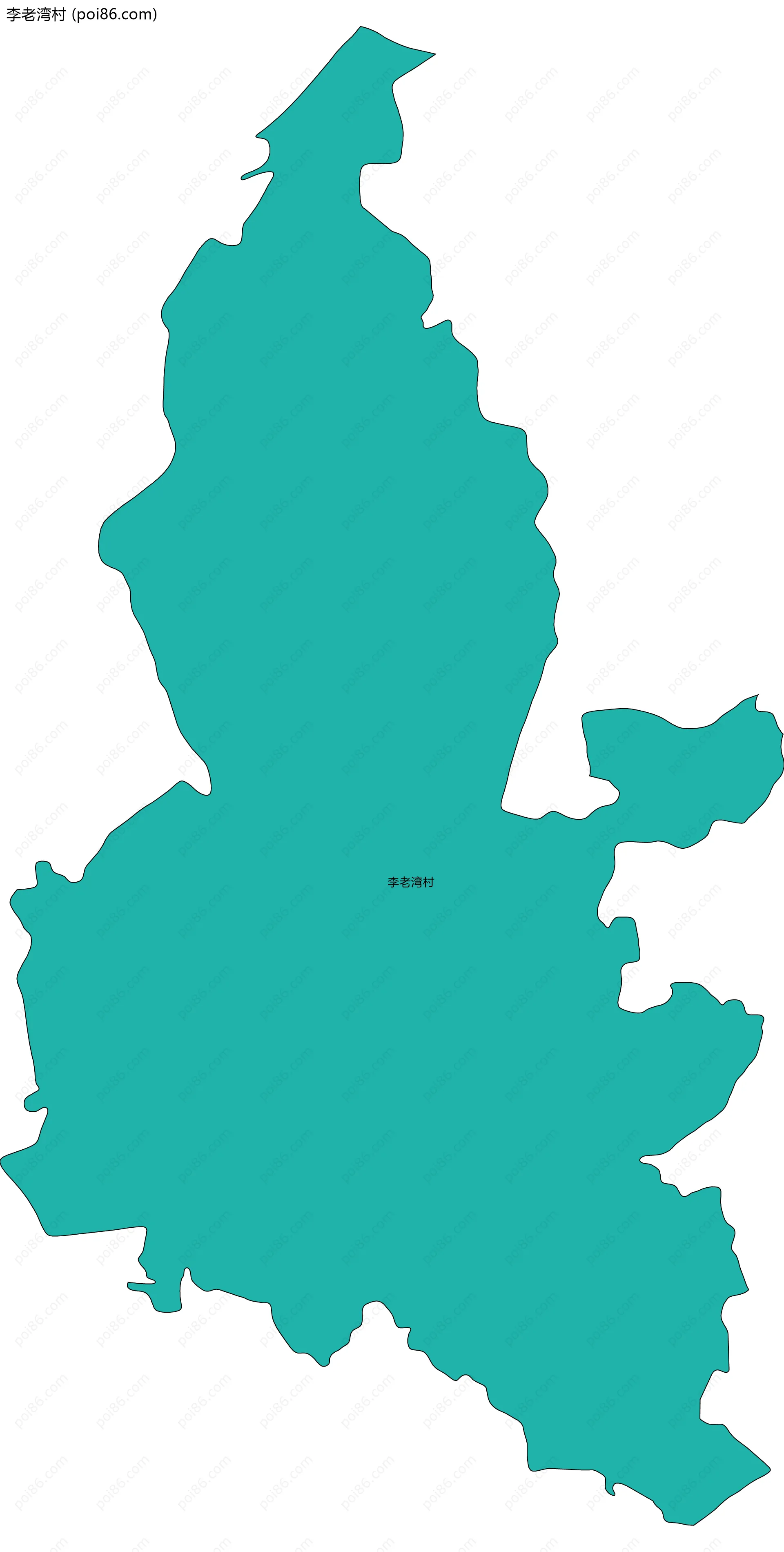 李老湾村边界地图