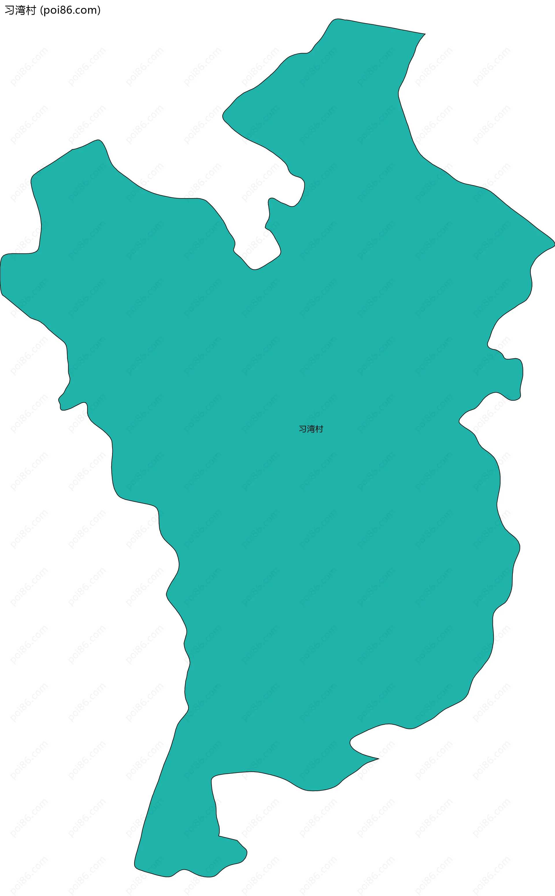 习湾村边界地图