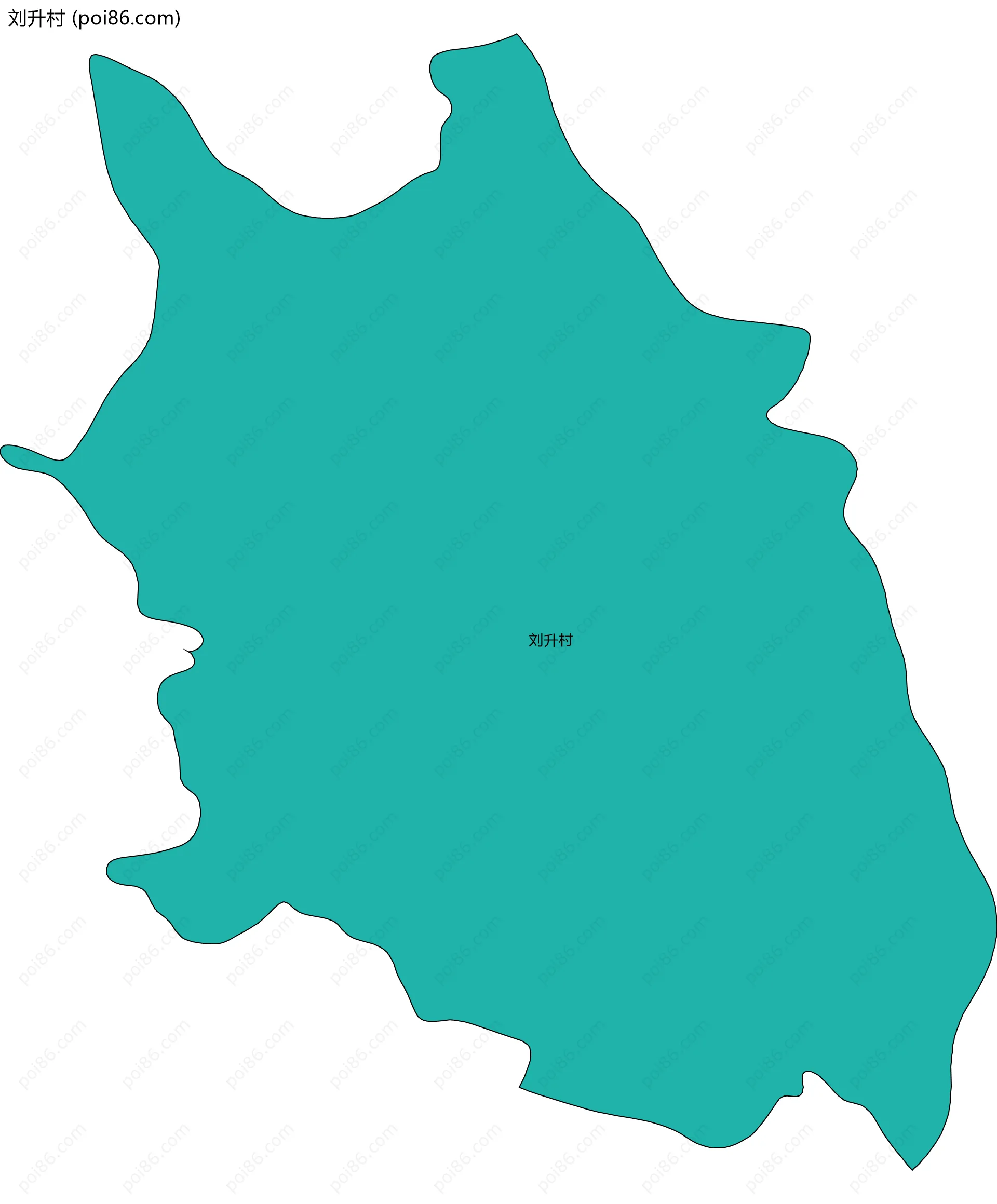 刘升村边界地图