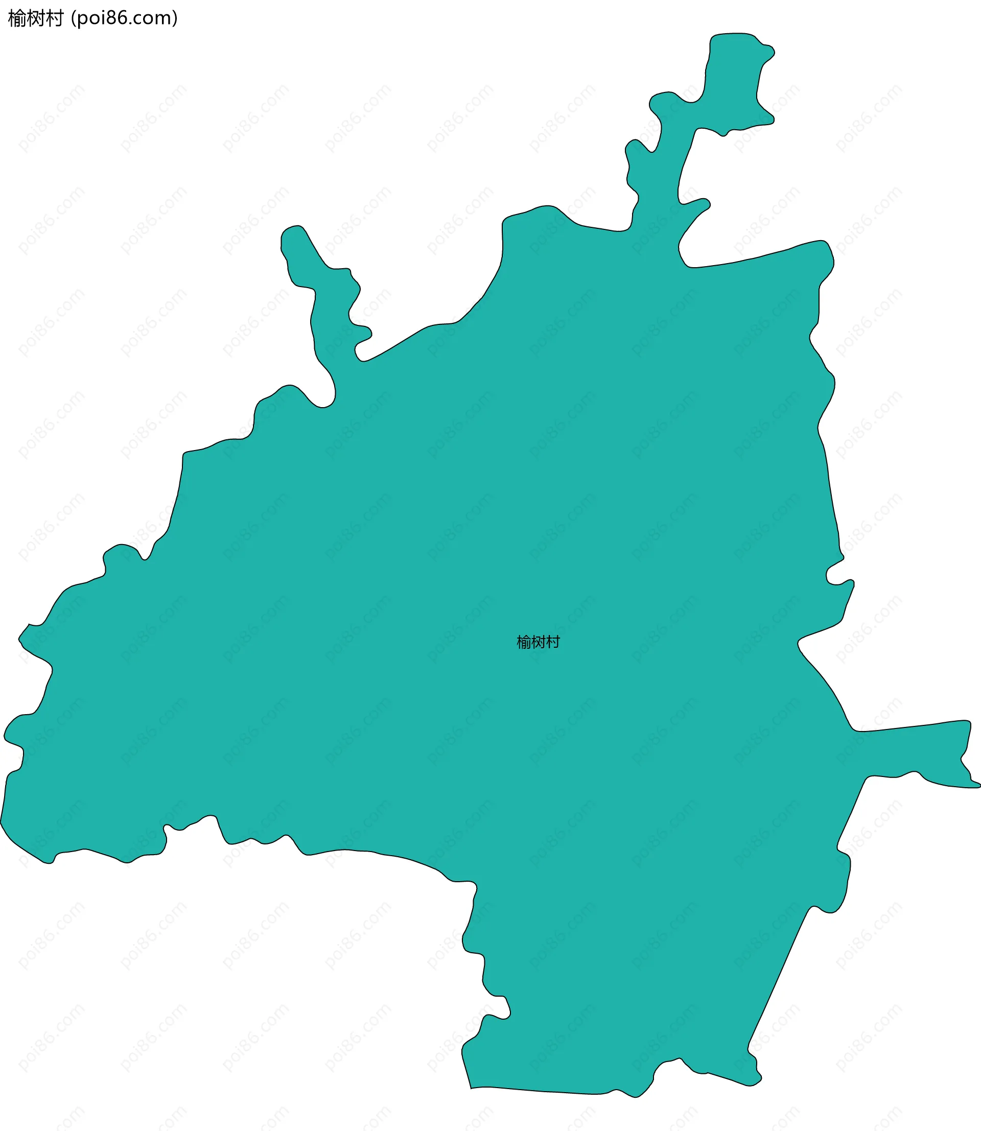 榆树村边界地图