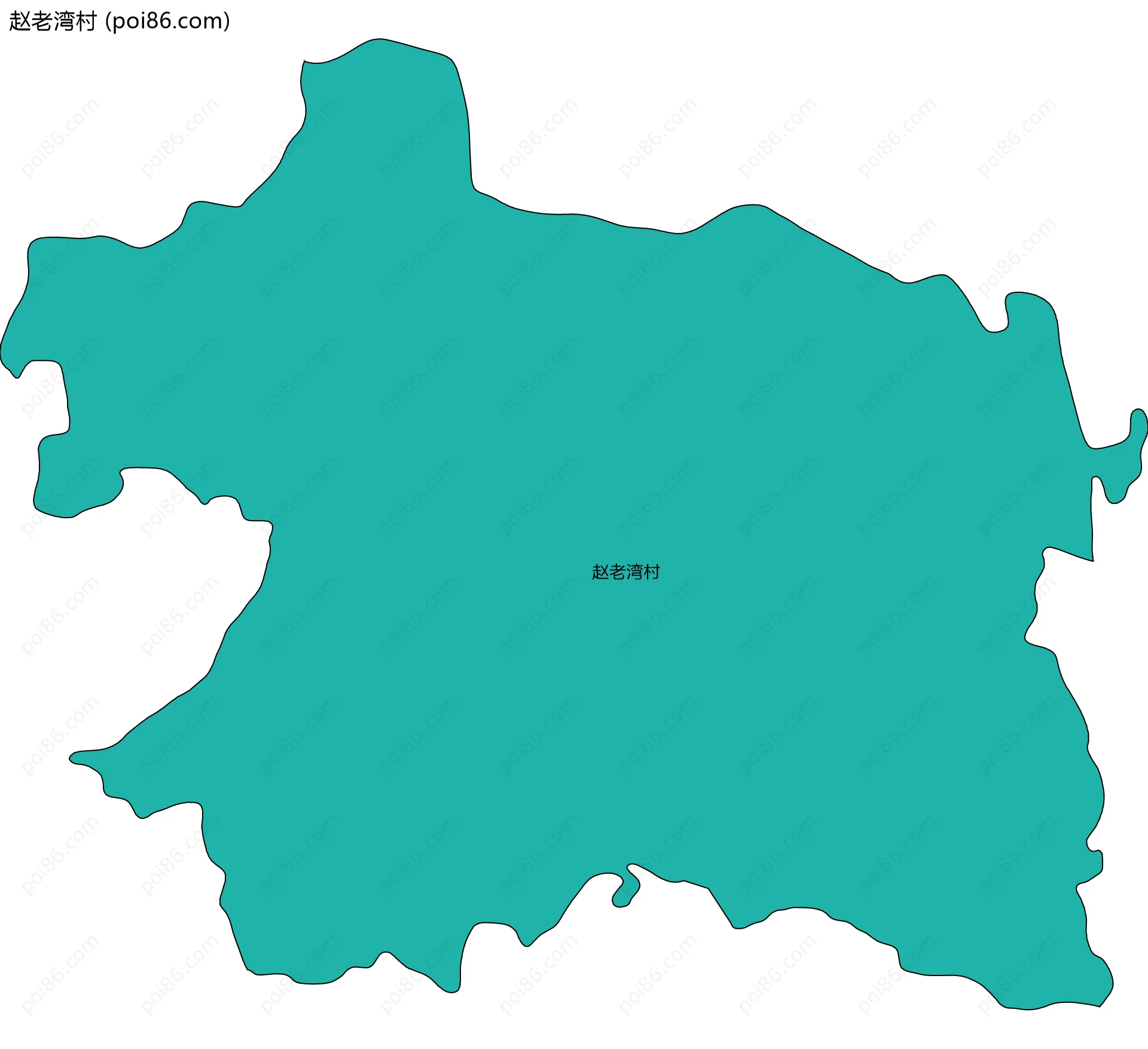 赵老湾村边界地图
