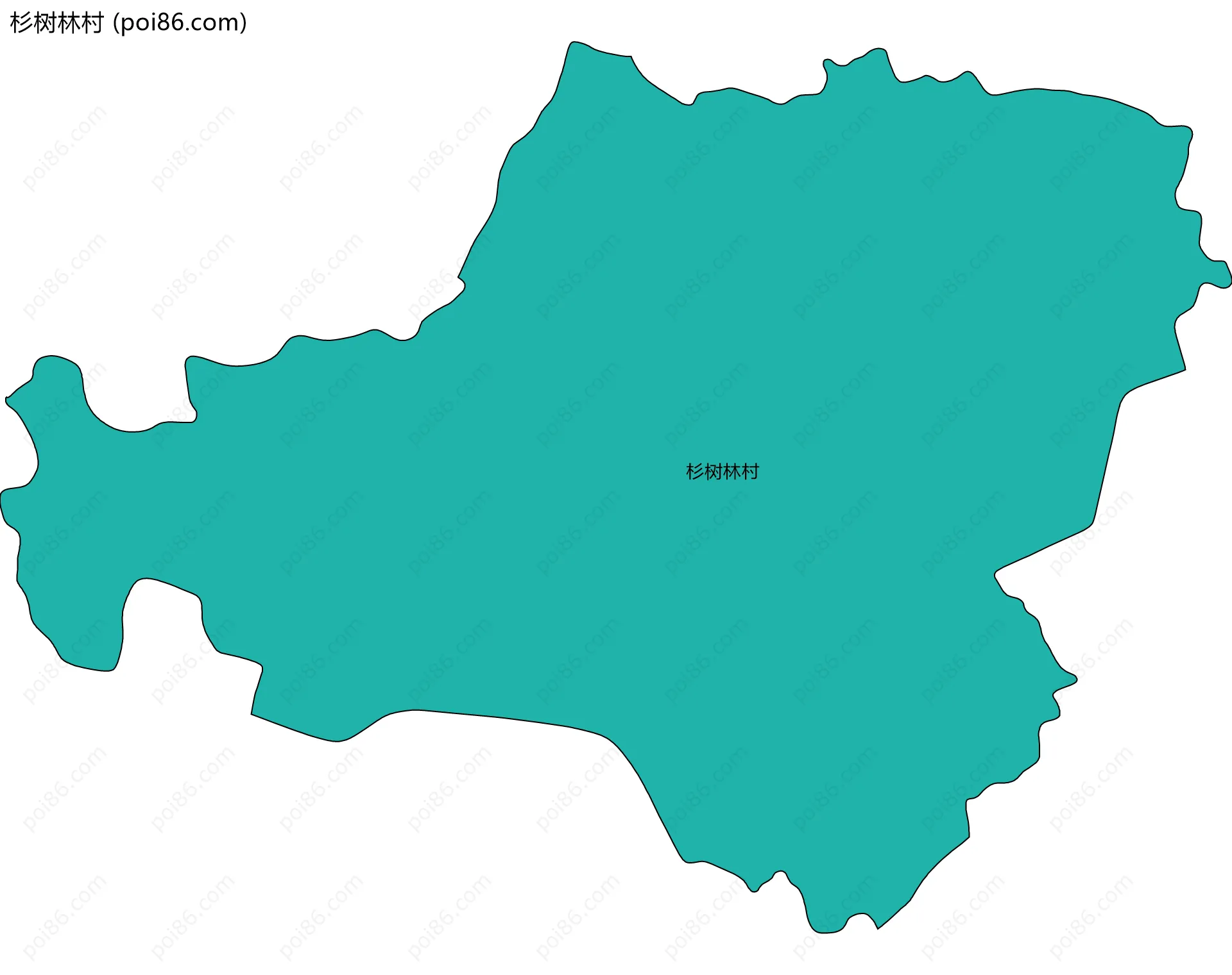 杉树林村边界地图