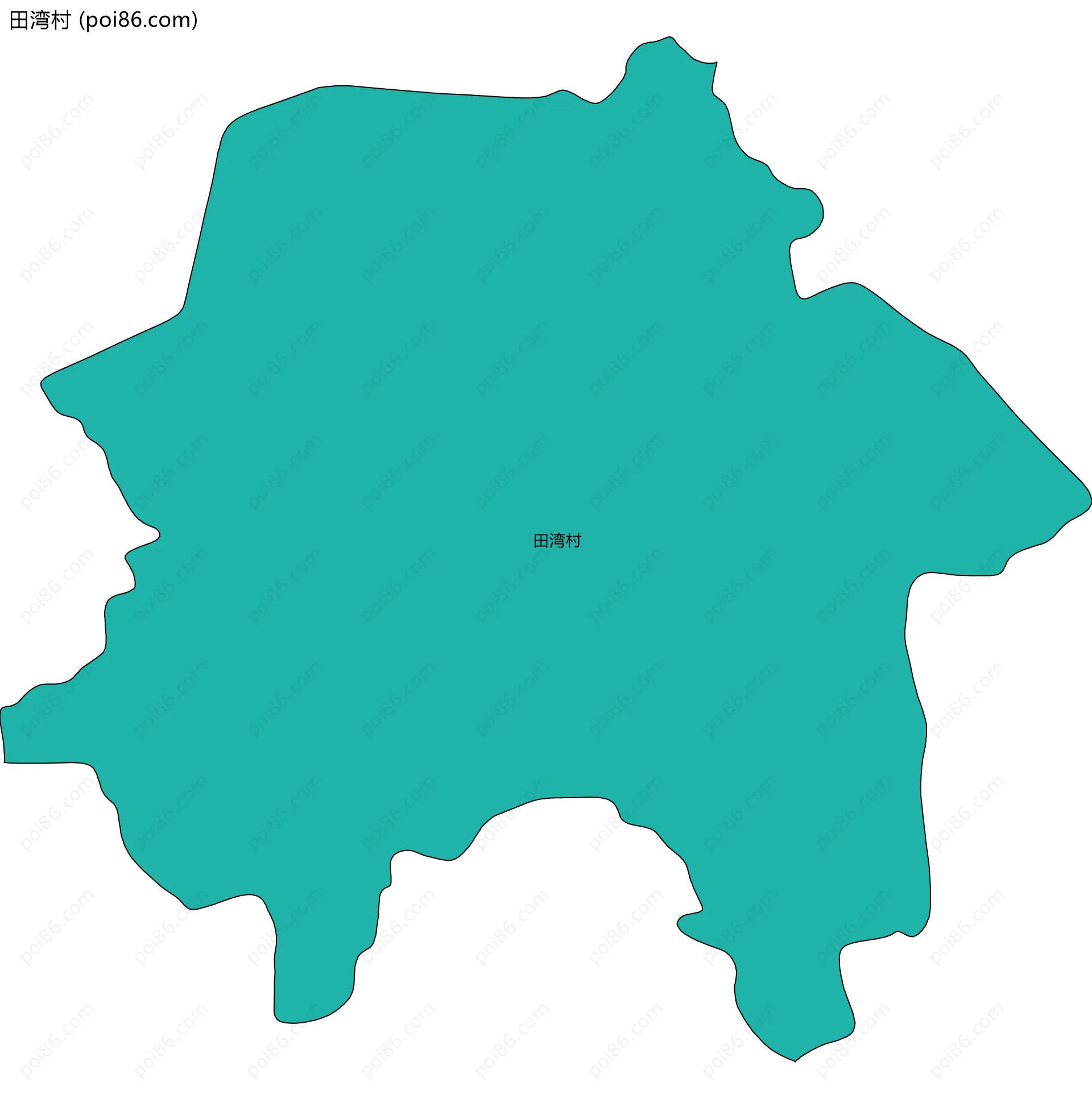 田湾村边界地图