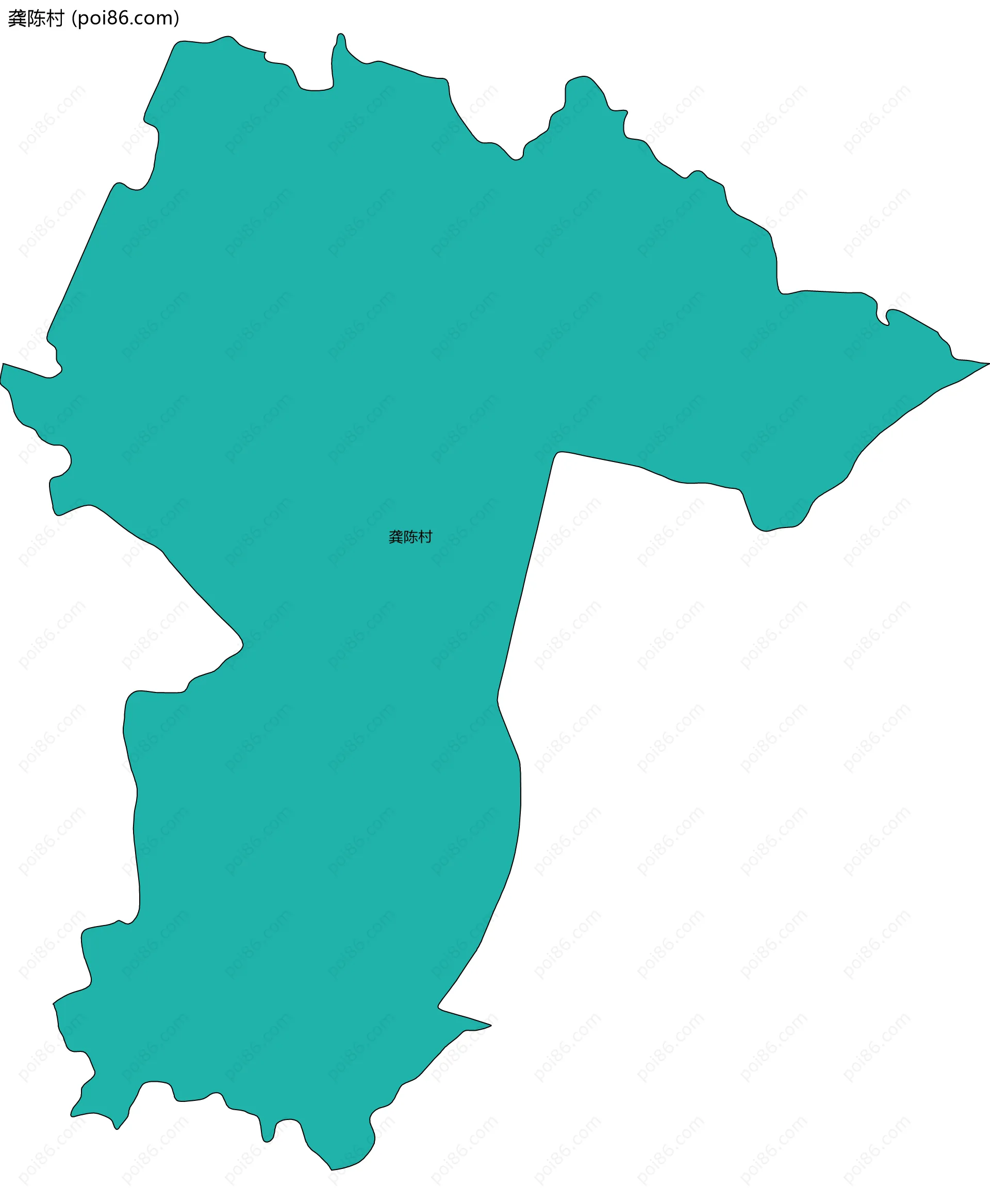 龚陈村边界地图