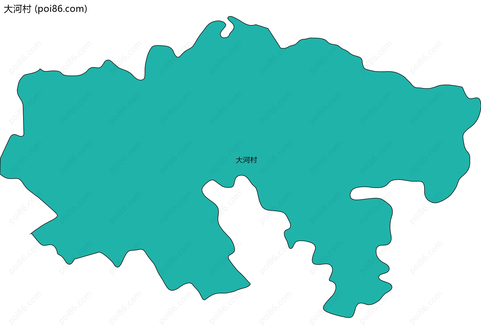 大河村边界地图