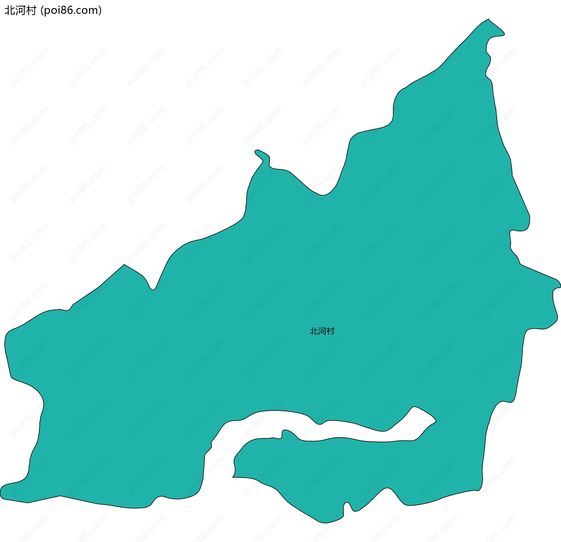 北河村边界地图