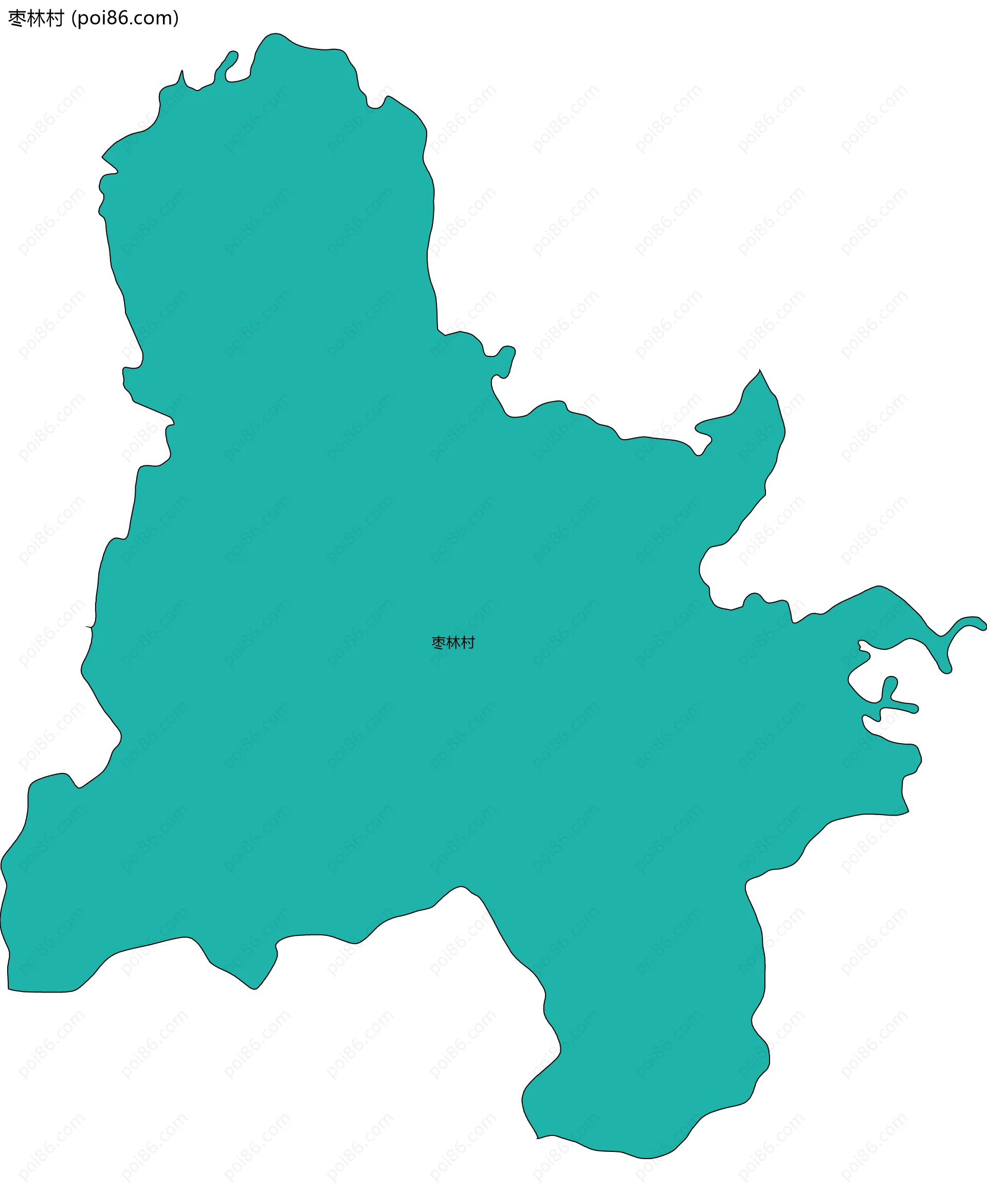 枣林村边界地图