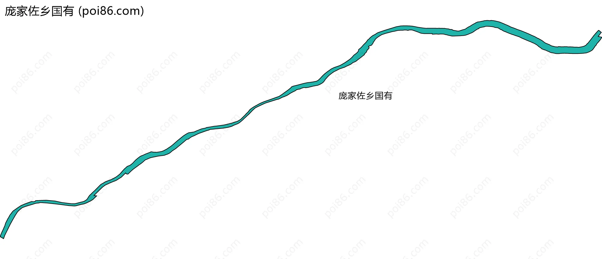 庞家佐乡国有边界地图(五级行政区划)