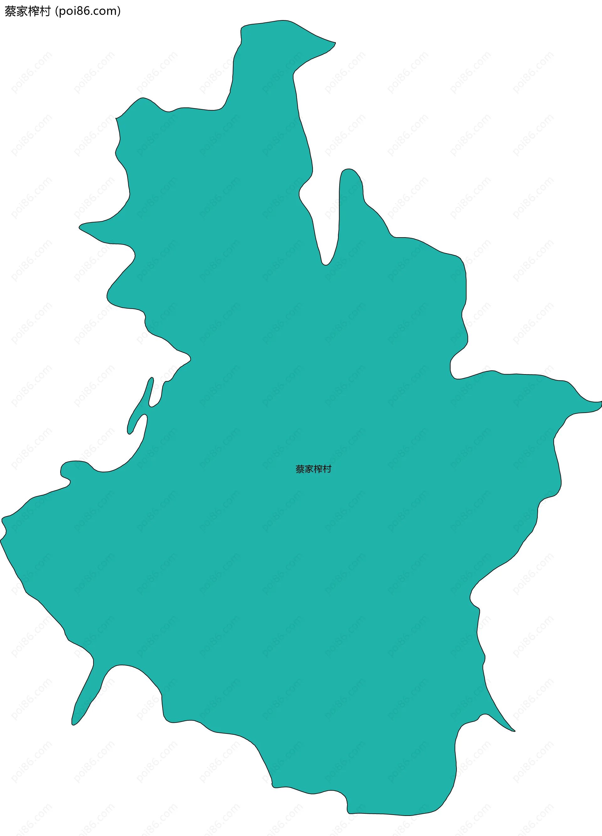 蔡家榨村边界地图