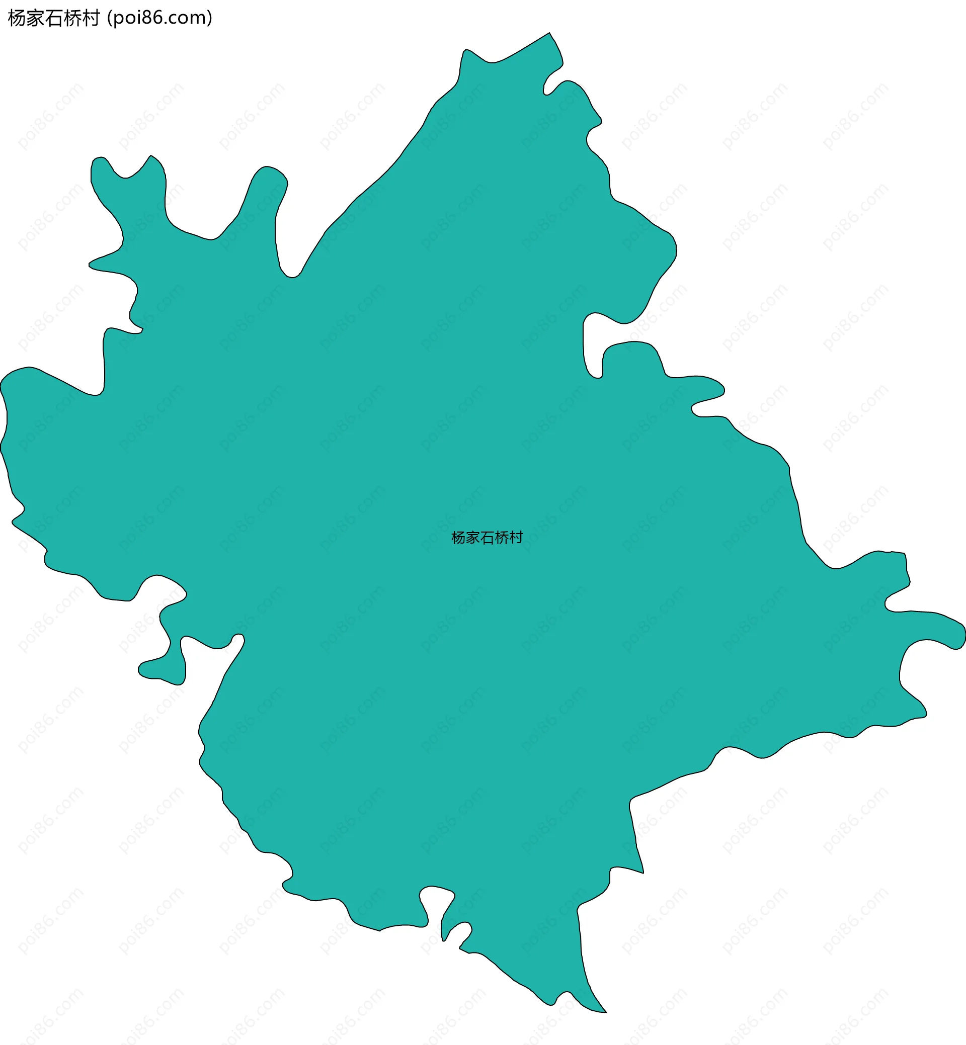 杨家石桥村边界地图