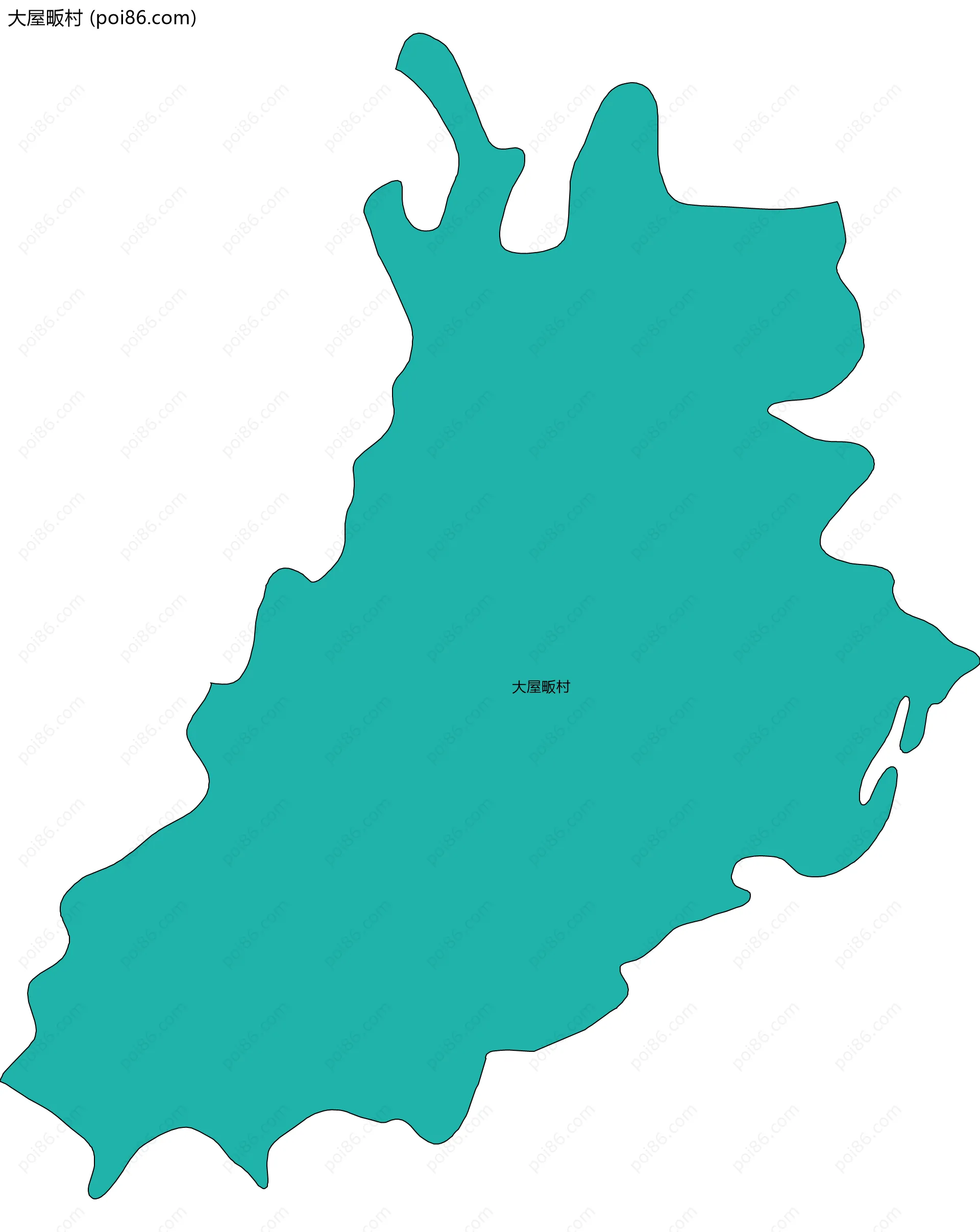 大屋畈村边界地图