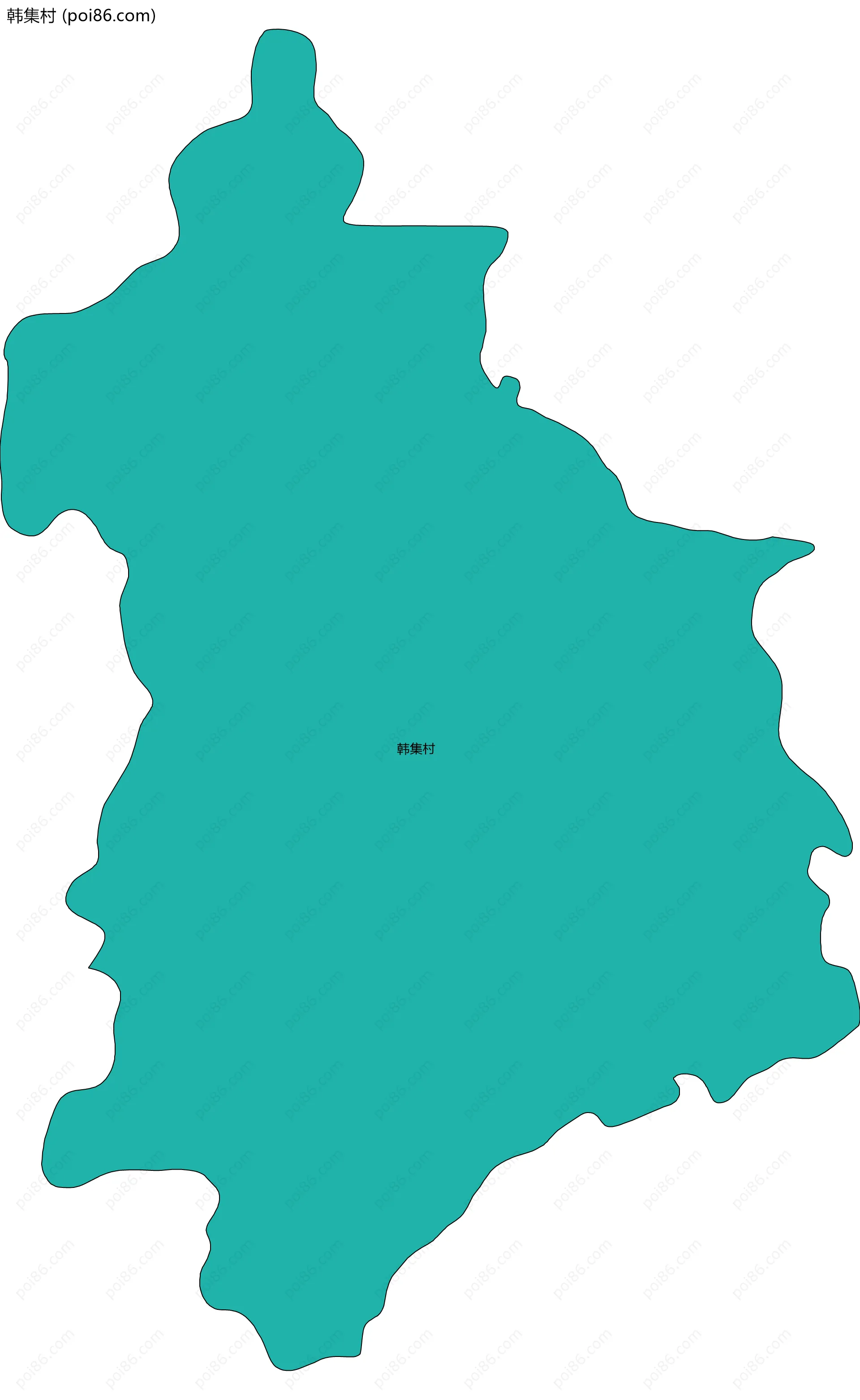 韩集村边界地图