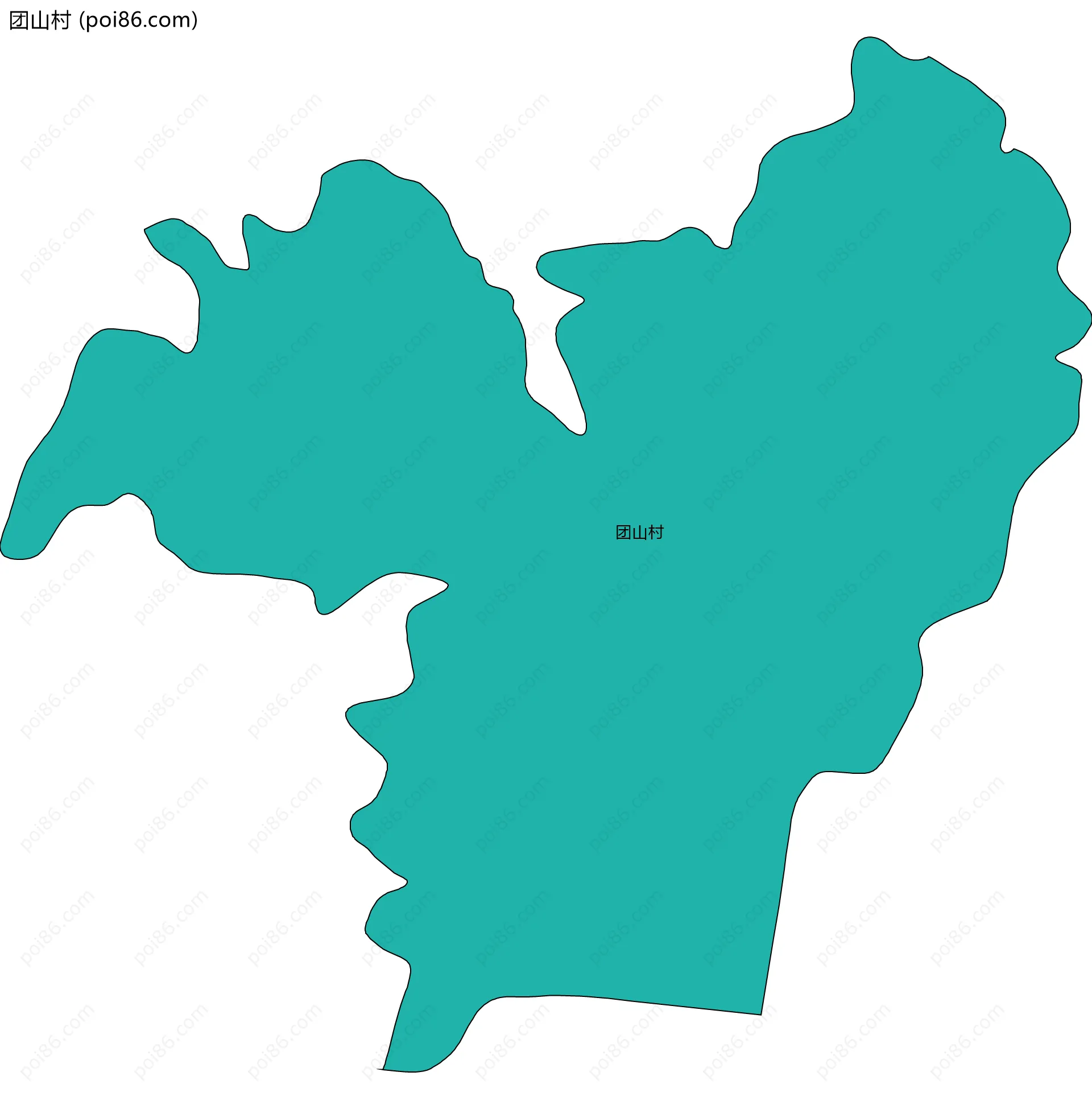 团山村边界地图