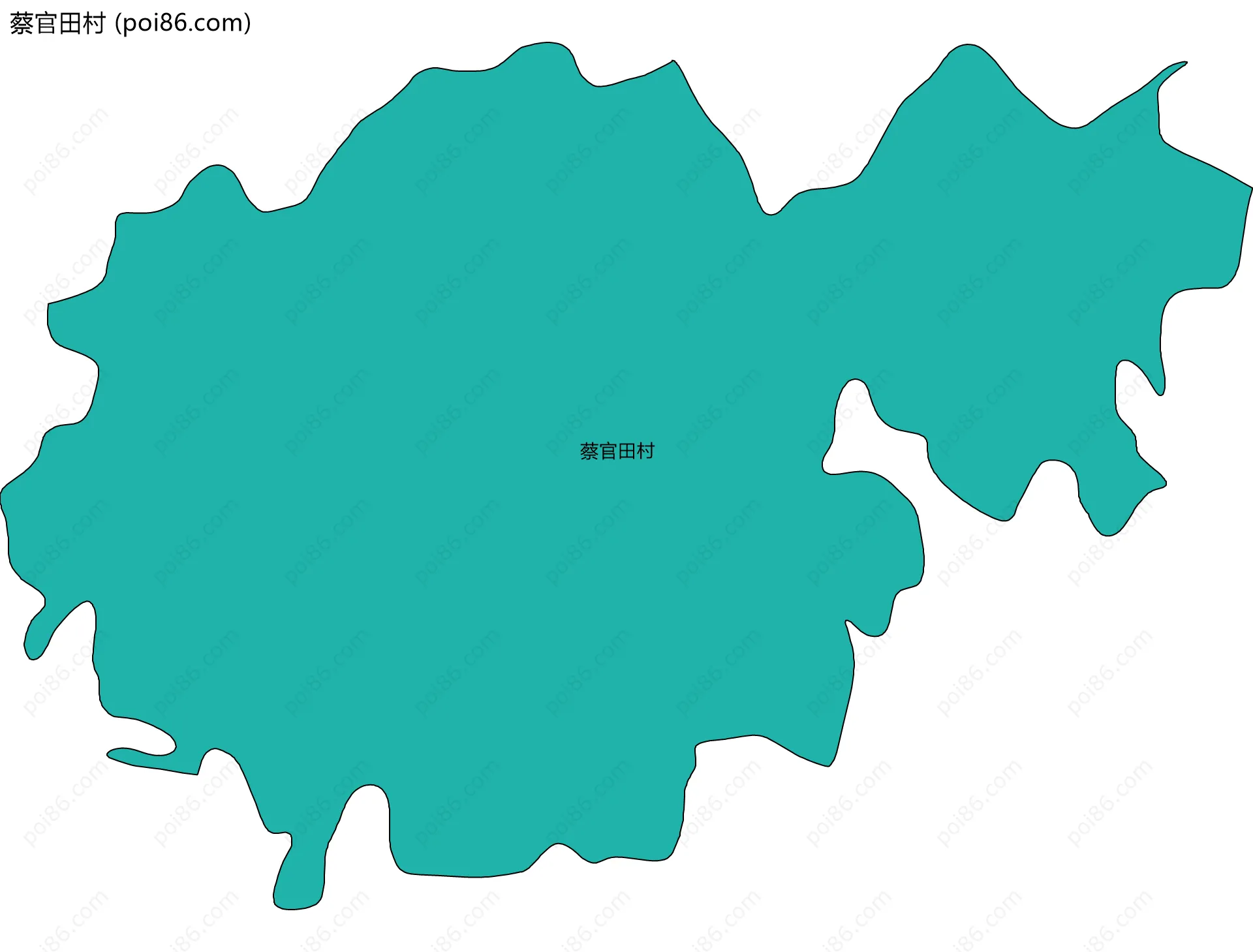 蔡官田村边界地图