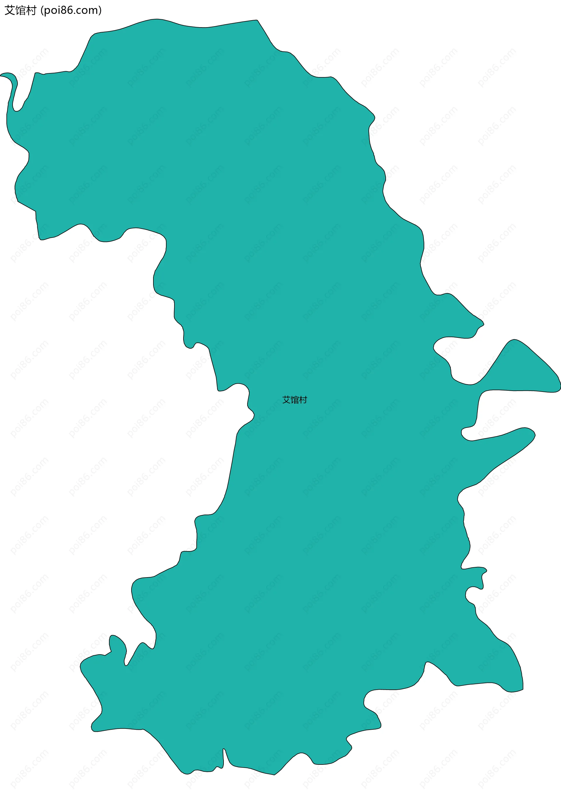 艾馆村边界地图