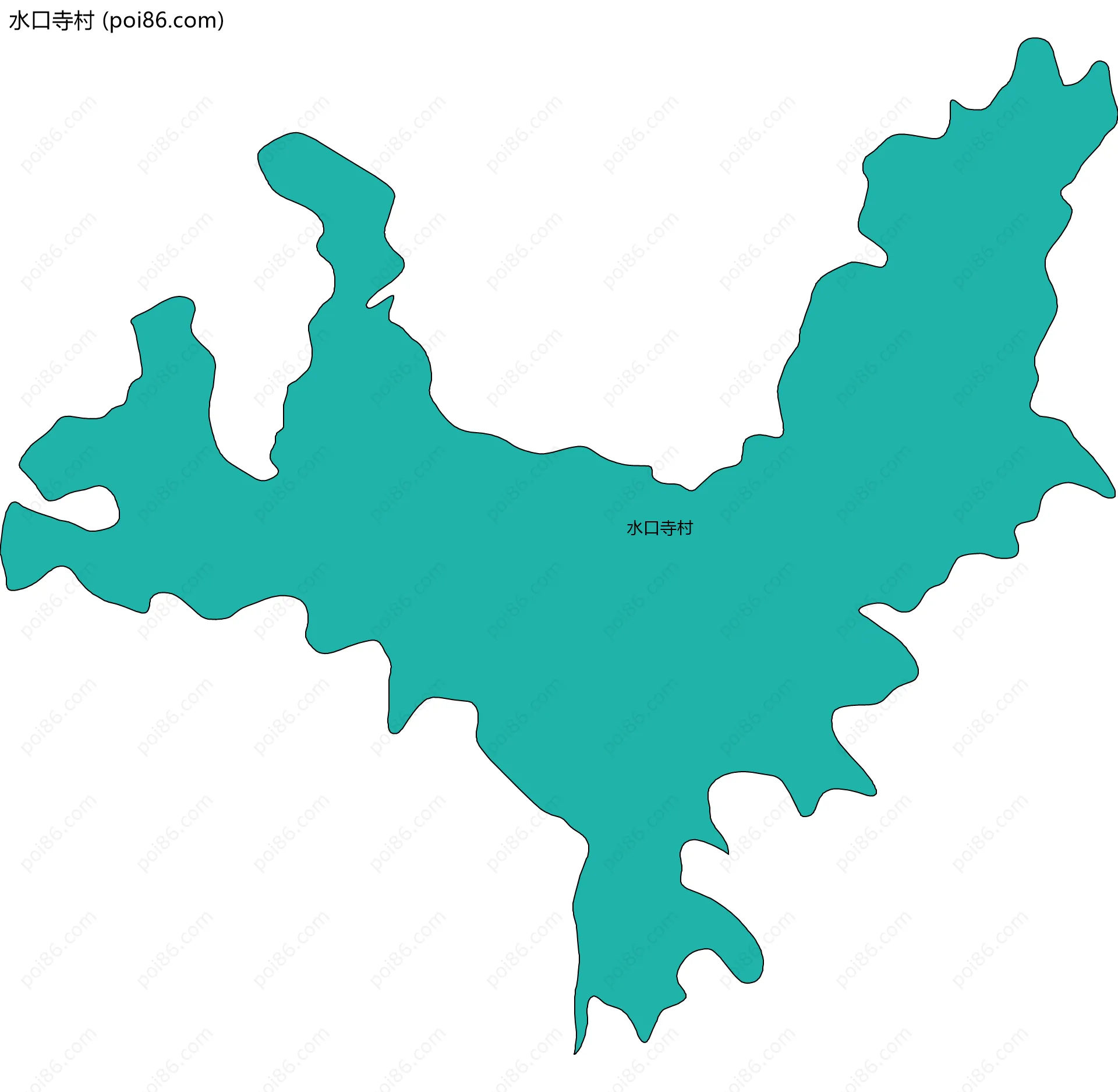 水口寺村边界地图