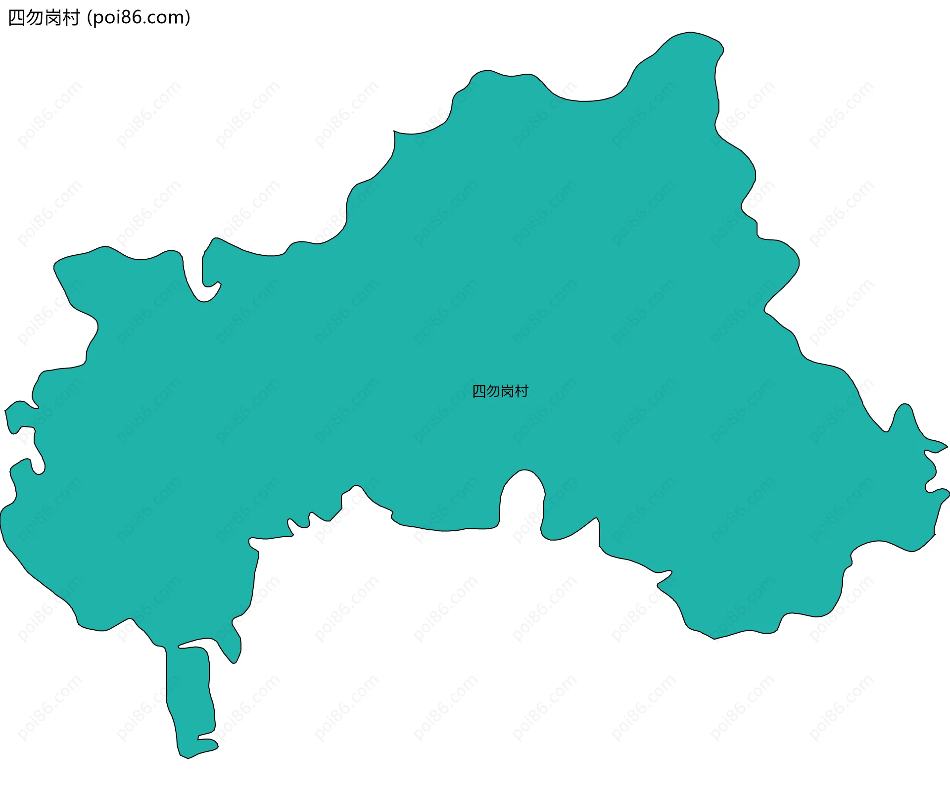 四勿岗村边界地图