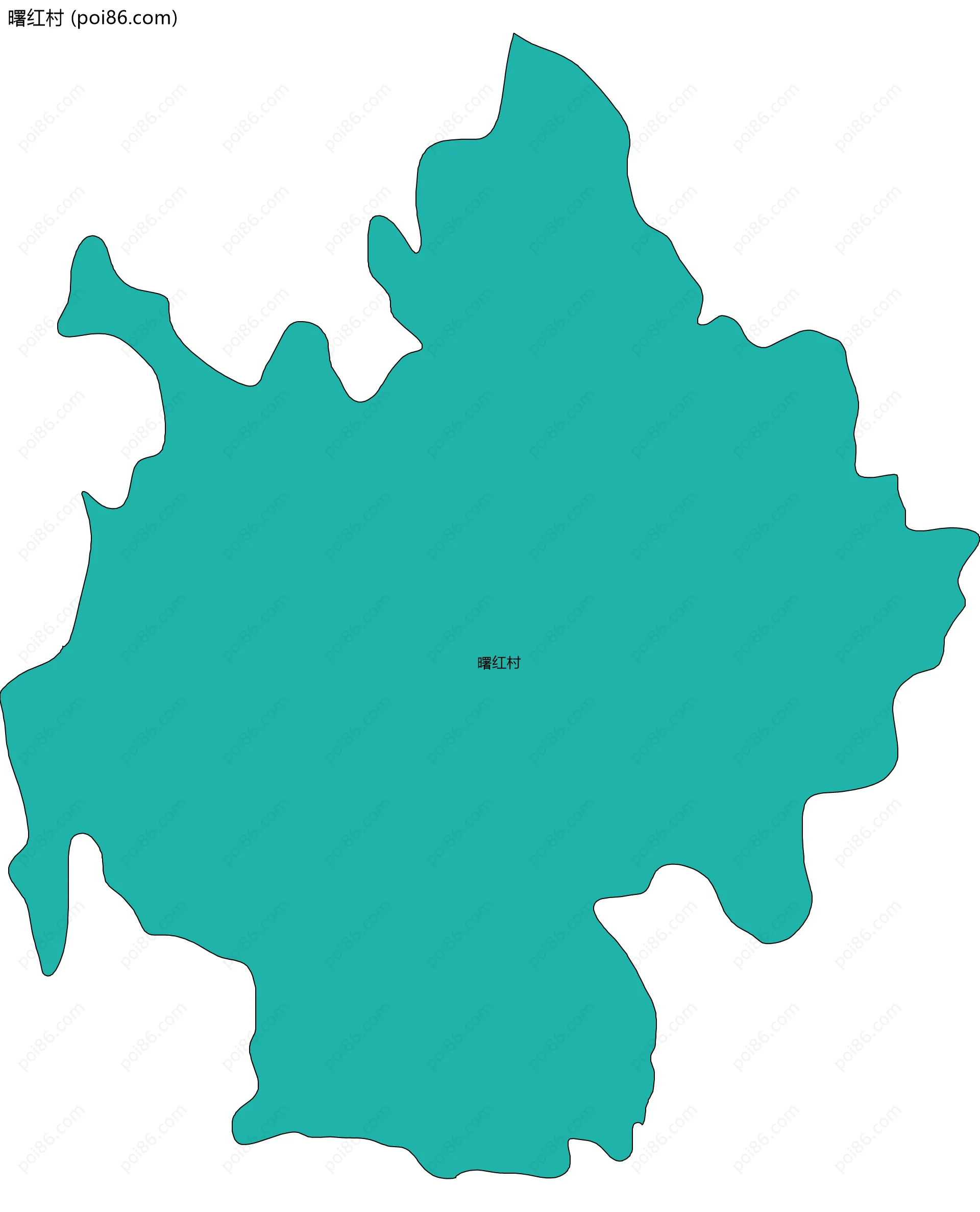曙红村边界地图