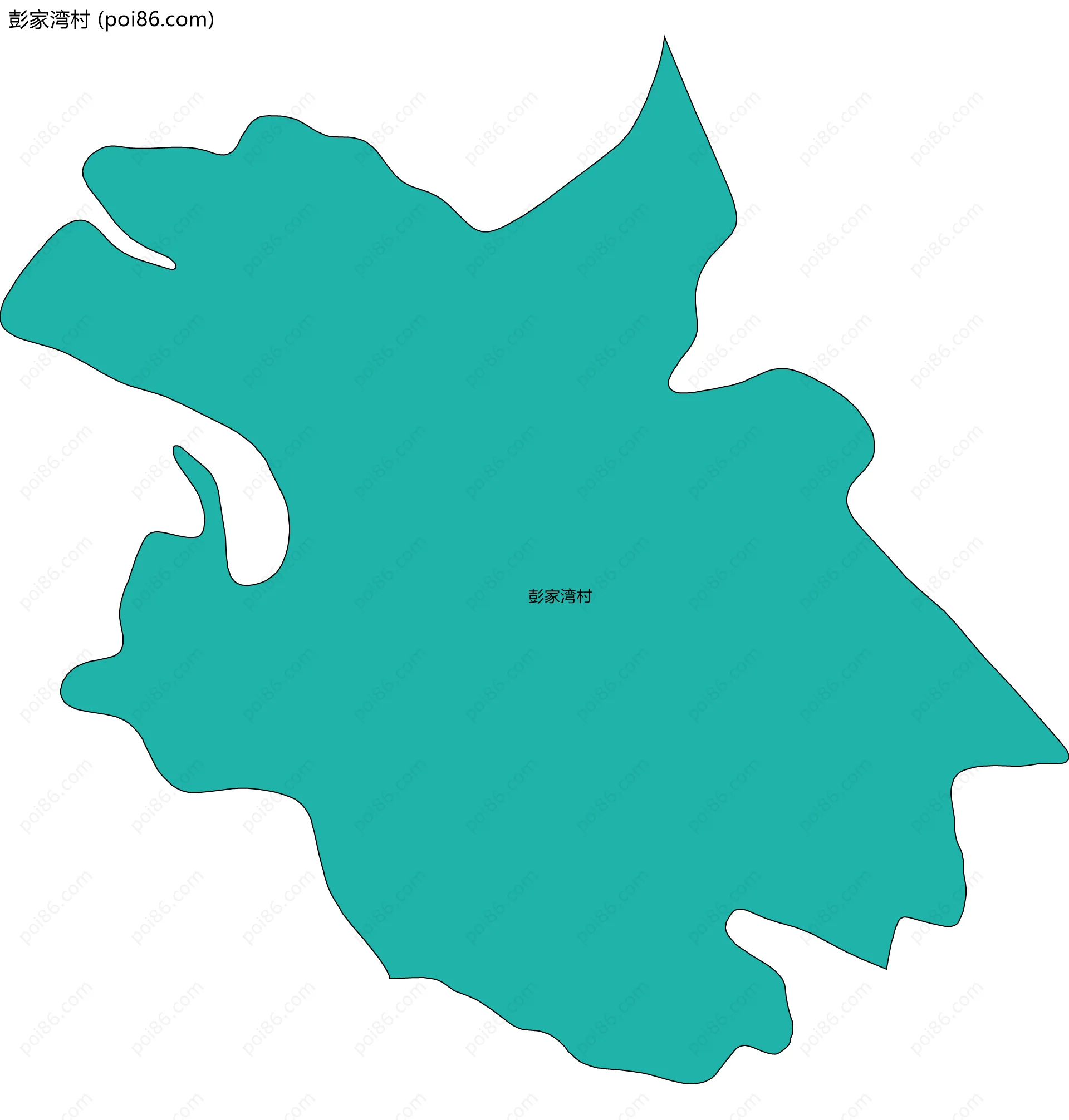 彭家湾村边界地图
