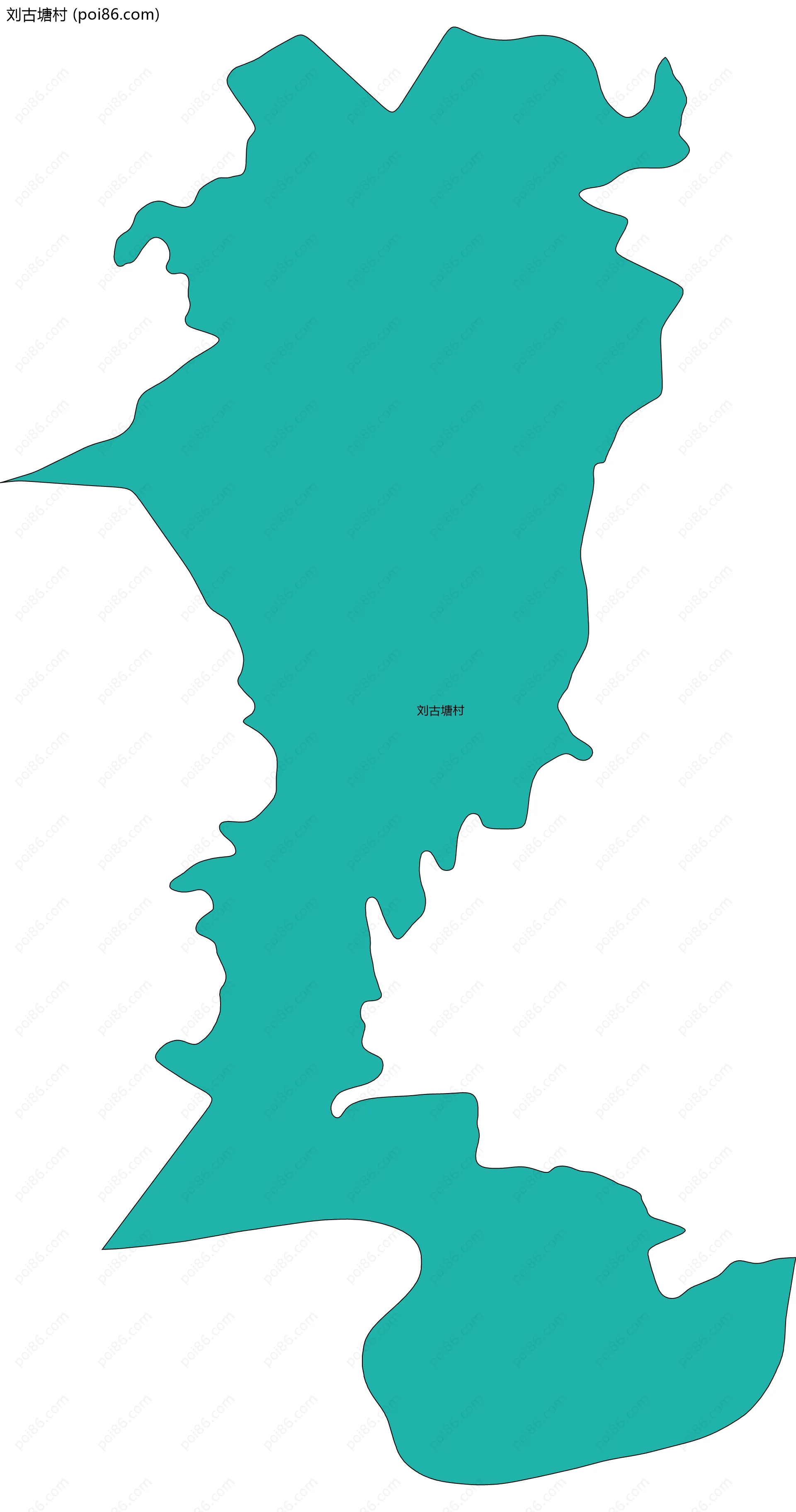 刘古塘村边界地图