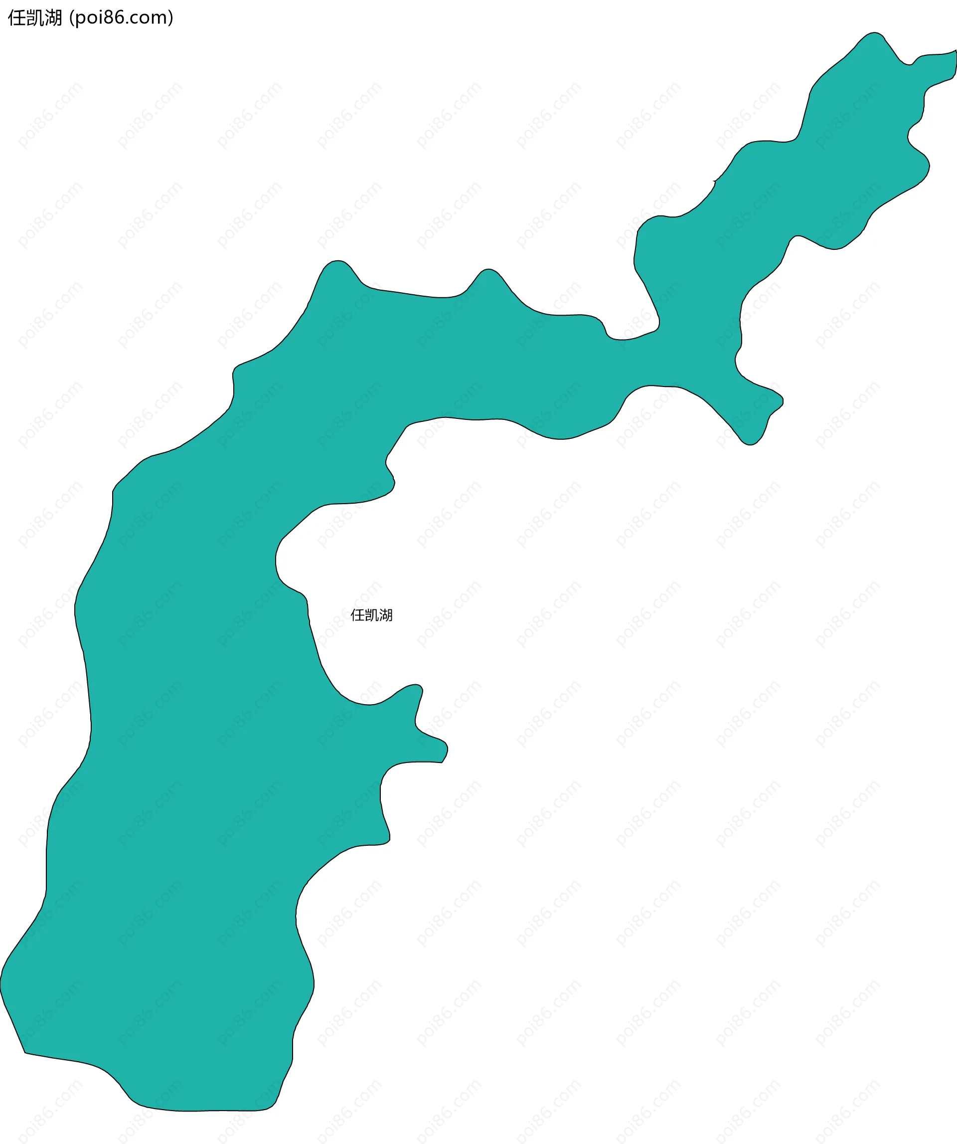 任凯湖边界地图