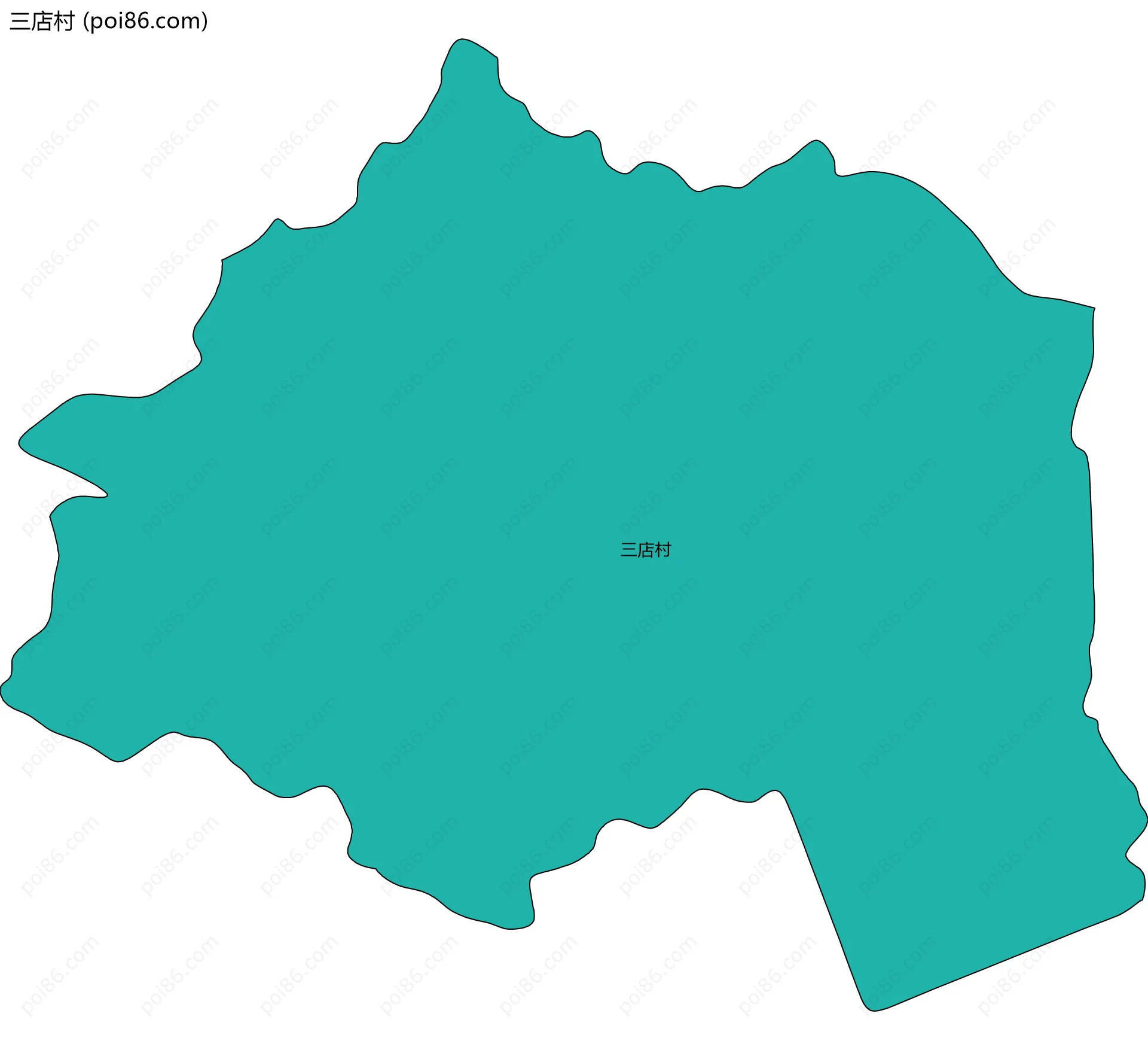 三店村边界地图
