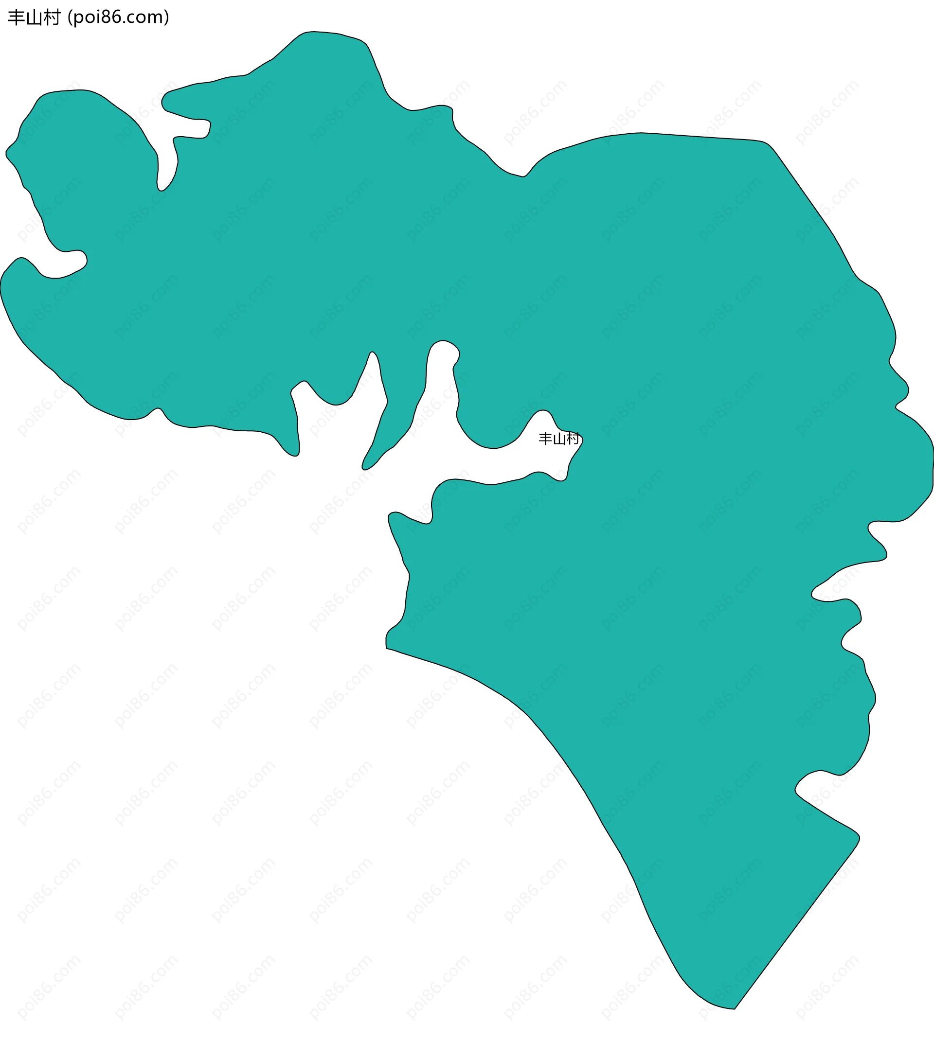 丰山村边界地图