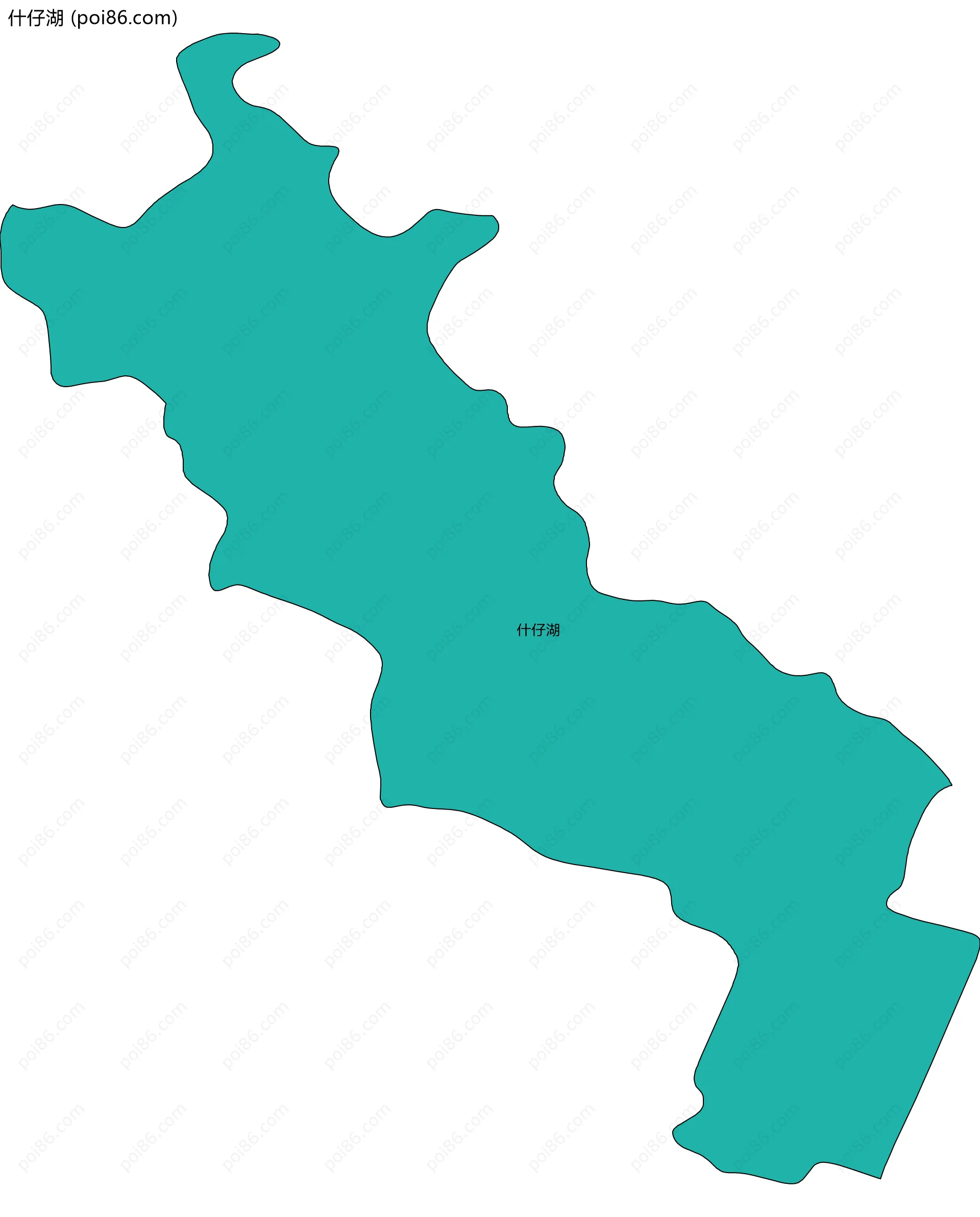 什仔湖边界地图