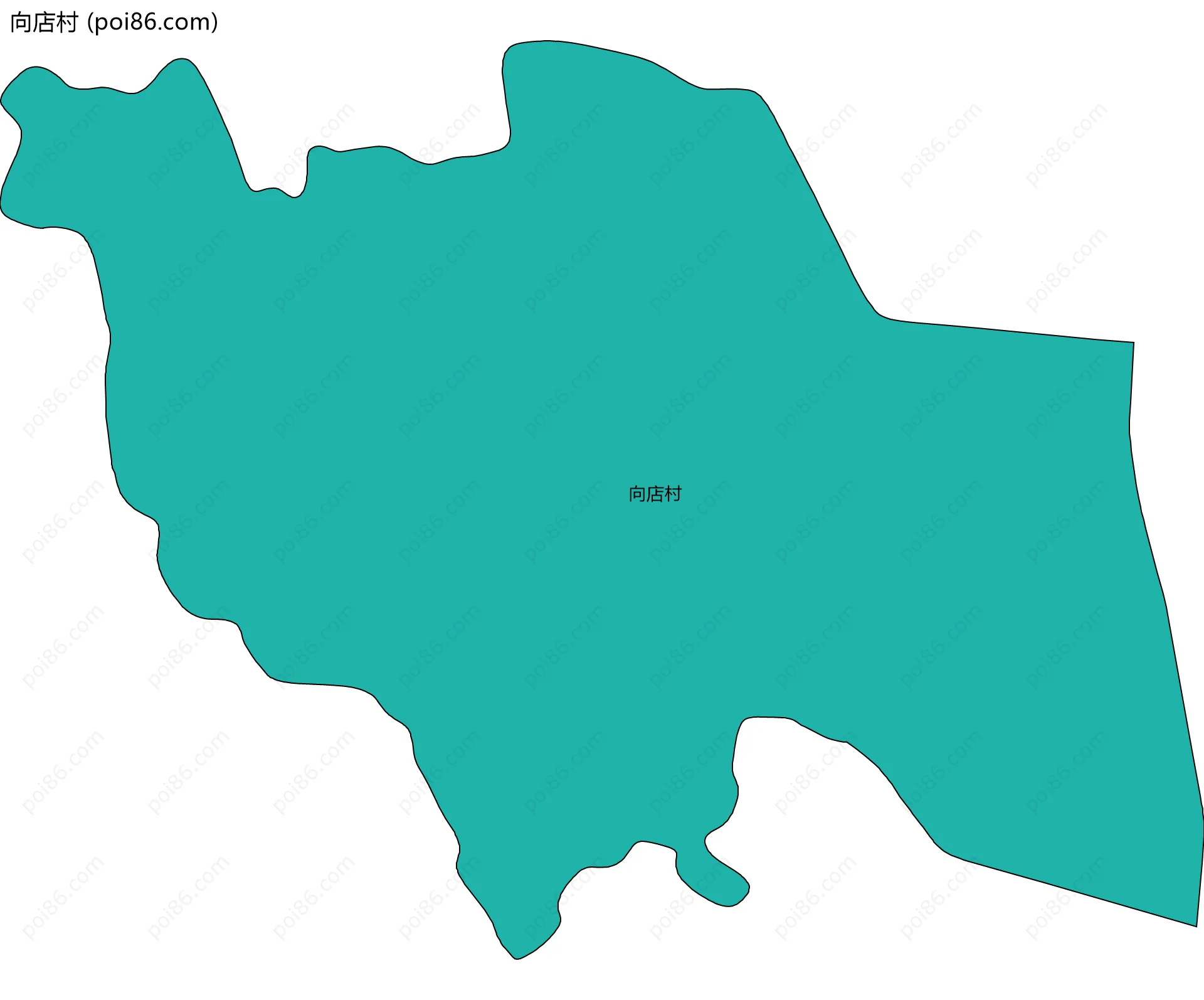向店村边界地图