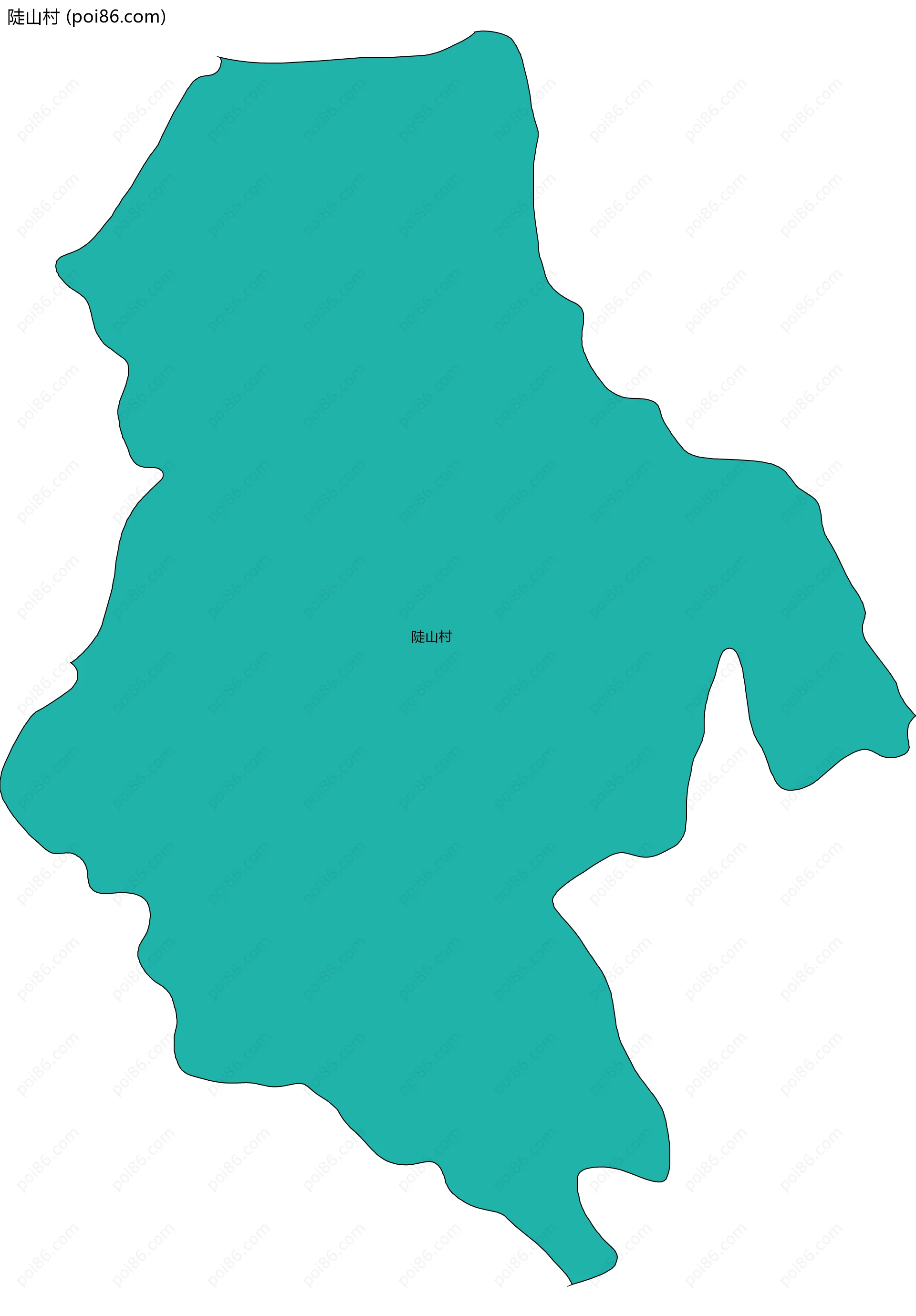 陡山村边界地图