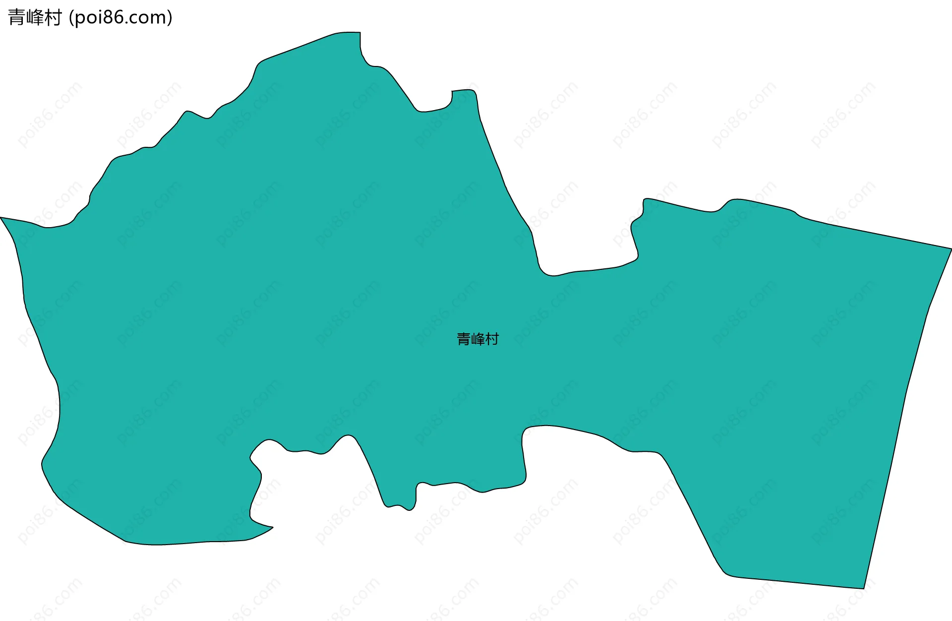 青峰村边界地图