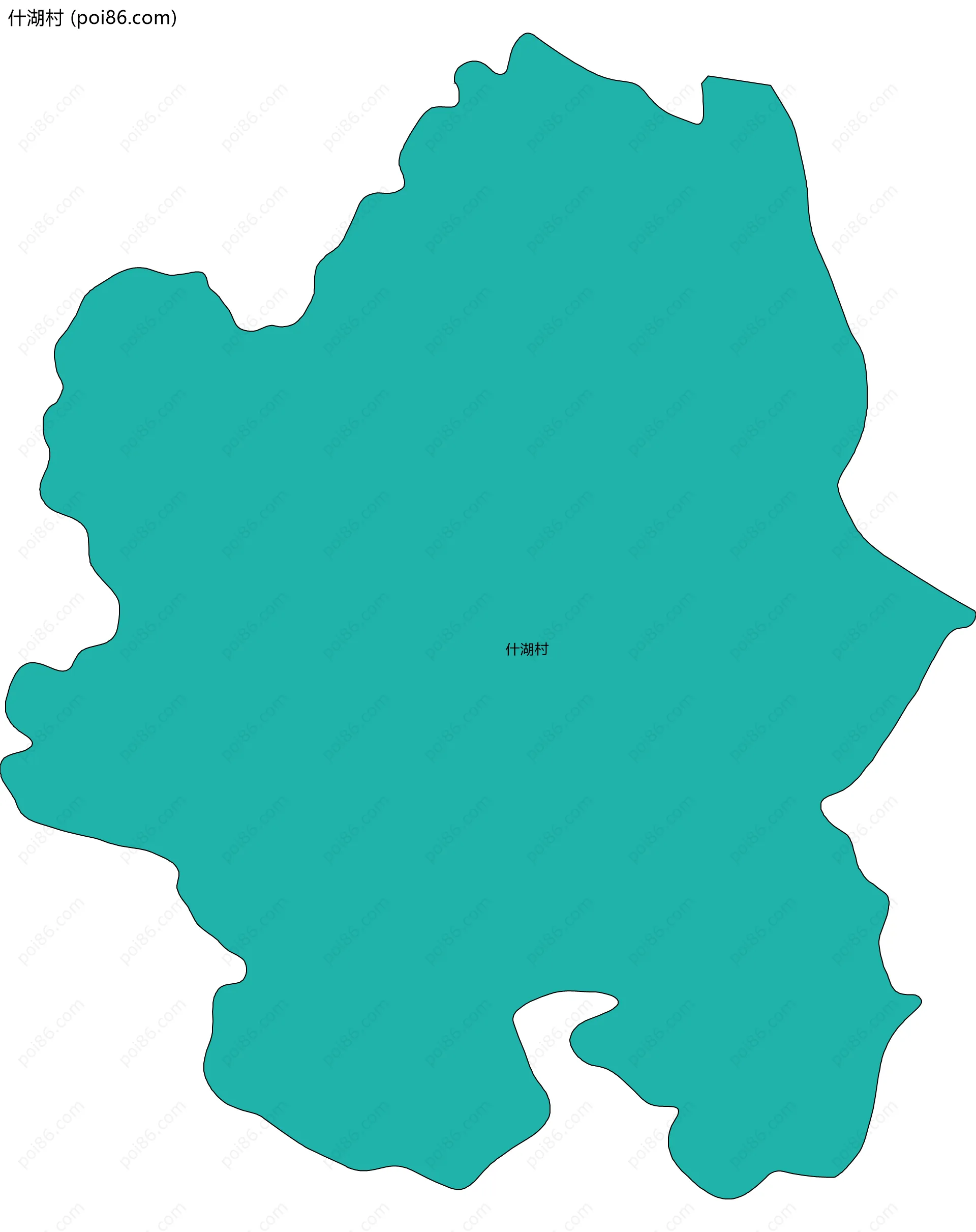 什湖村边界地图