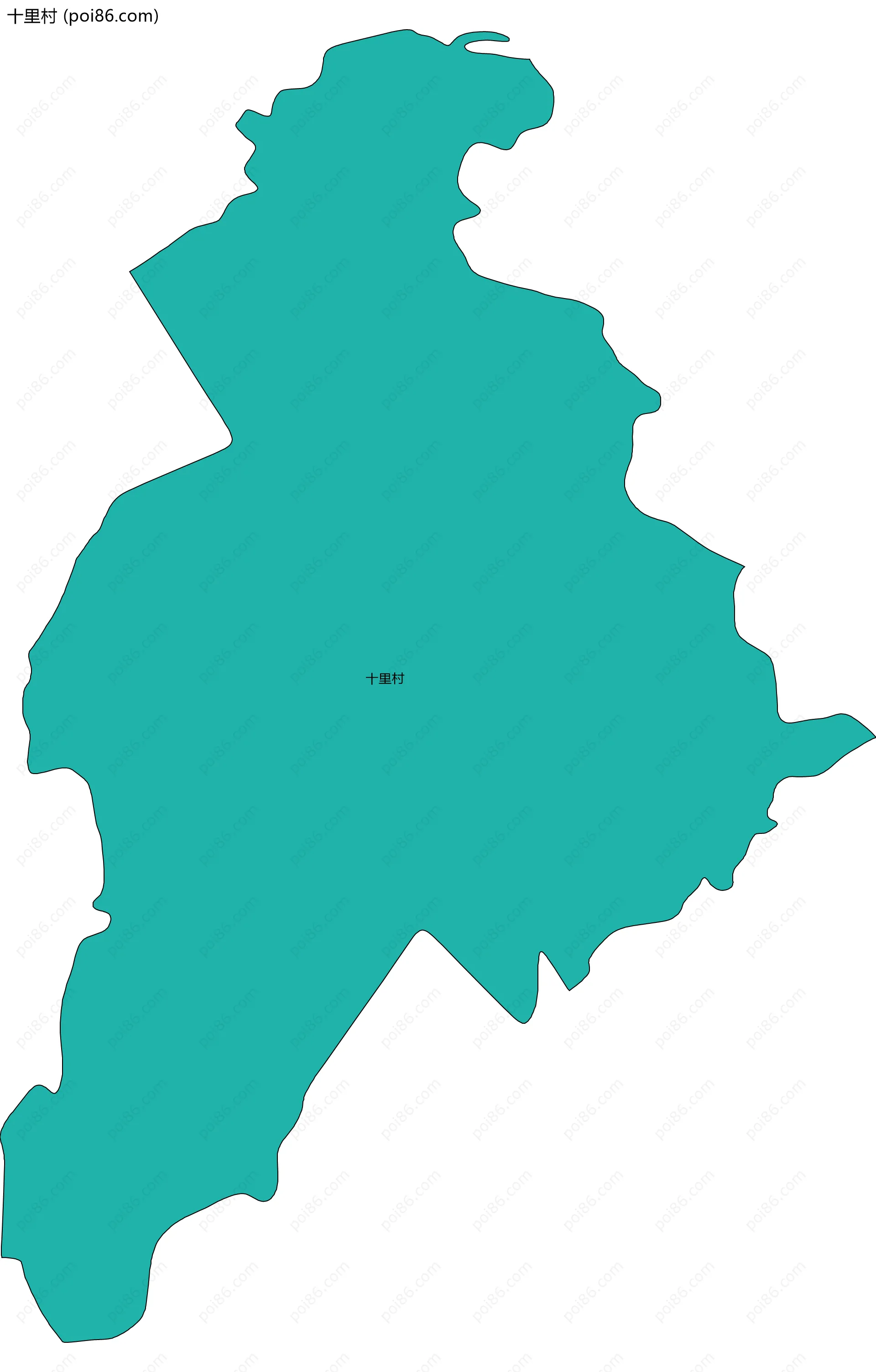 十里村边界地图