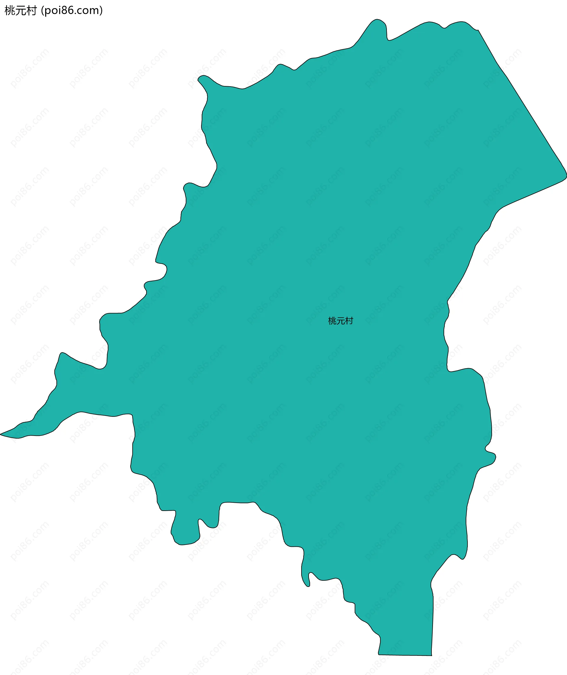桃元村边界地图